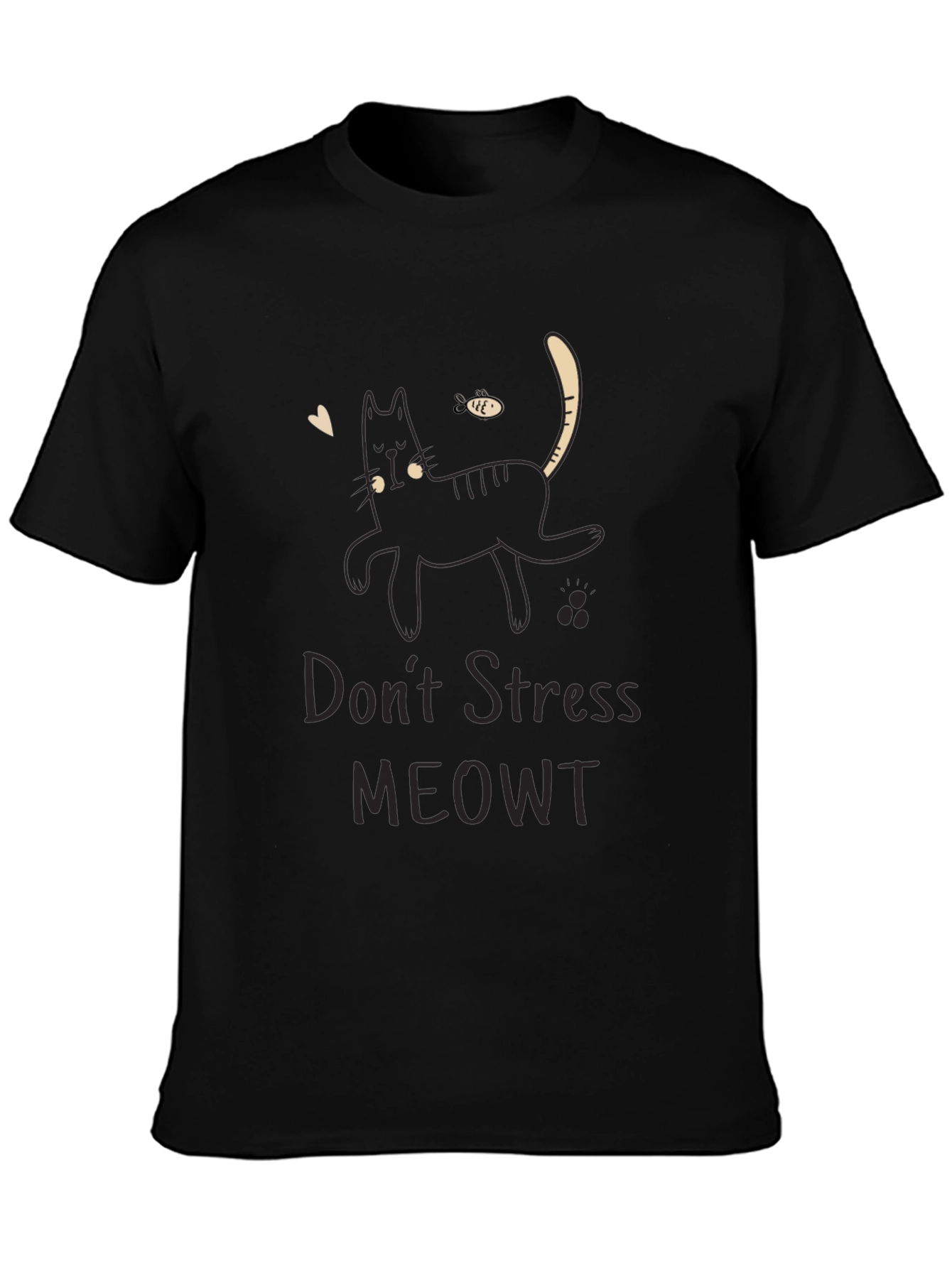 Dont Stress MEOWT Black Cat T-Shirt