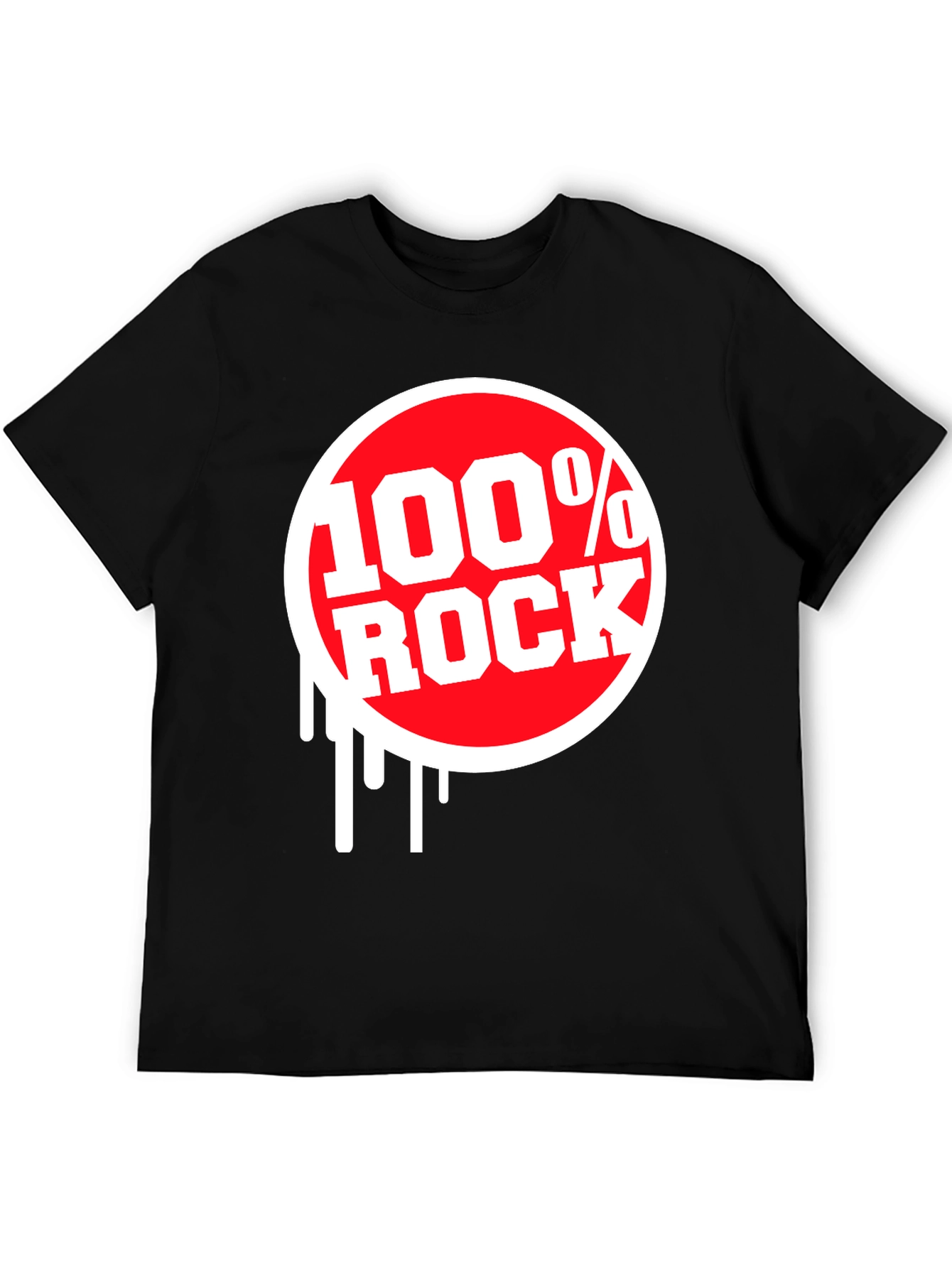 100% Rock Graphic Tee - Black