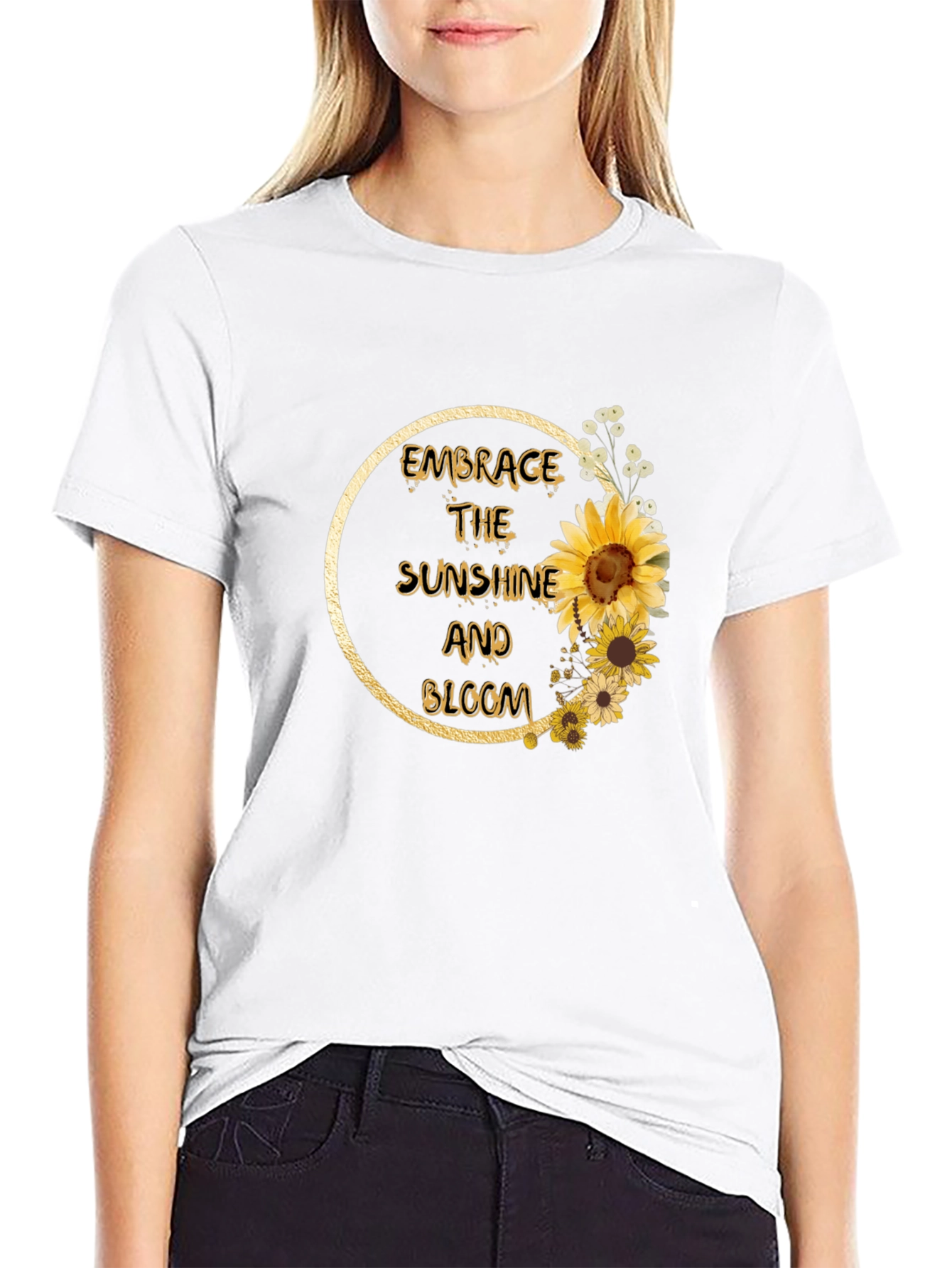 Embrace Sunshine & Bloom Sunflower Graphic Tee