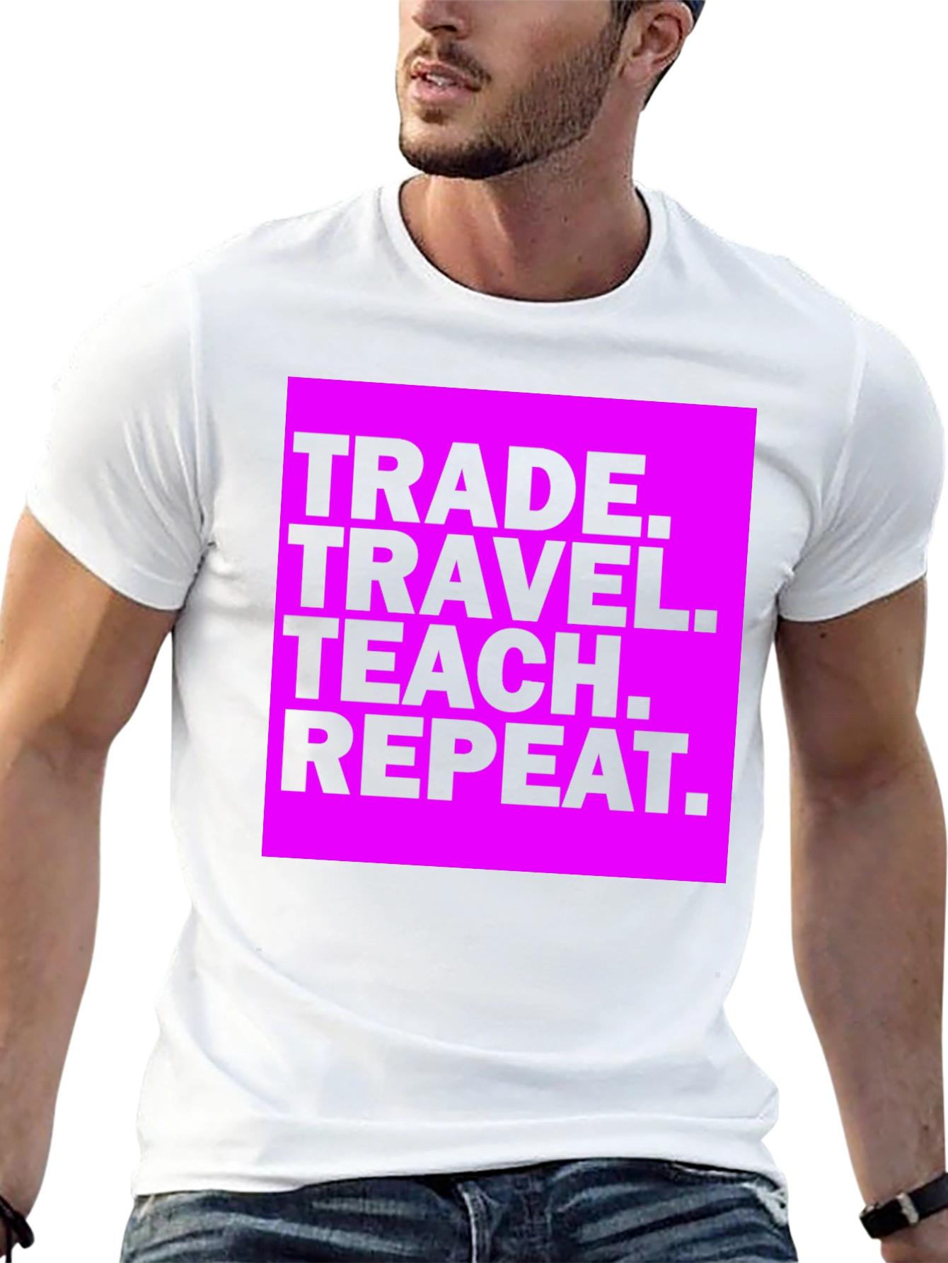 Trade Travel Teach Repeat Graphic Tee