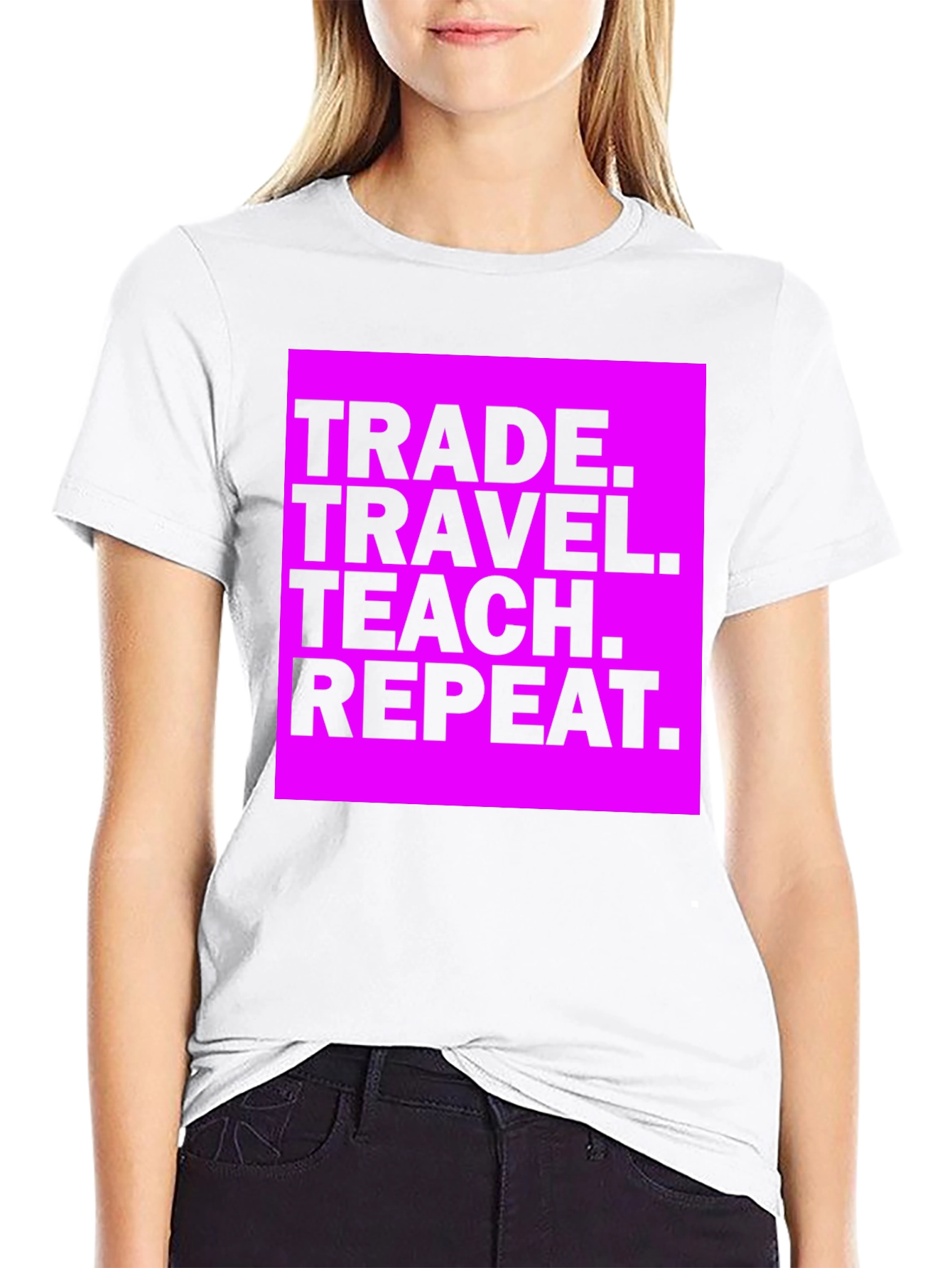 Trade Travel Teach Repeat Graphic Tee