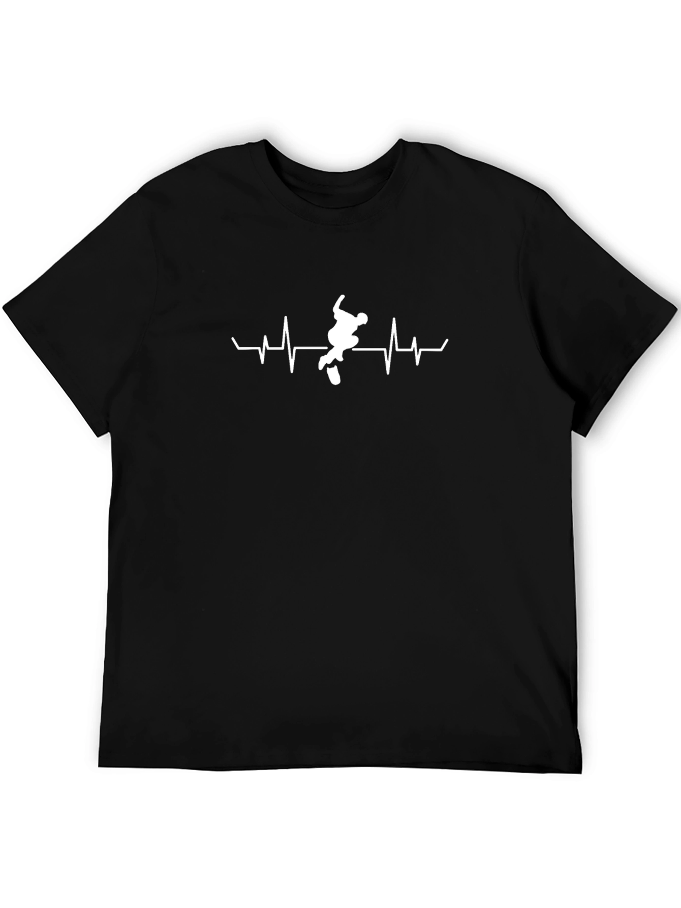 Skateboarding Heartbeat Graphic T-Shirt