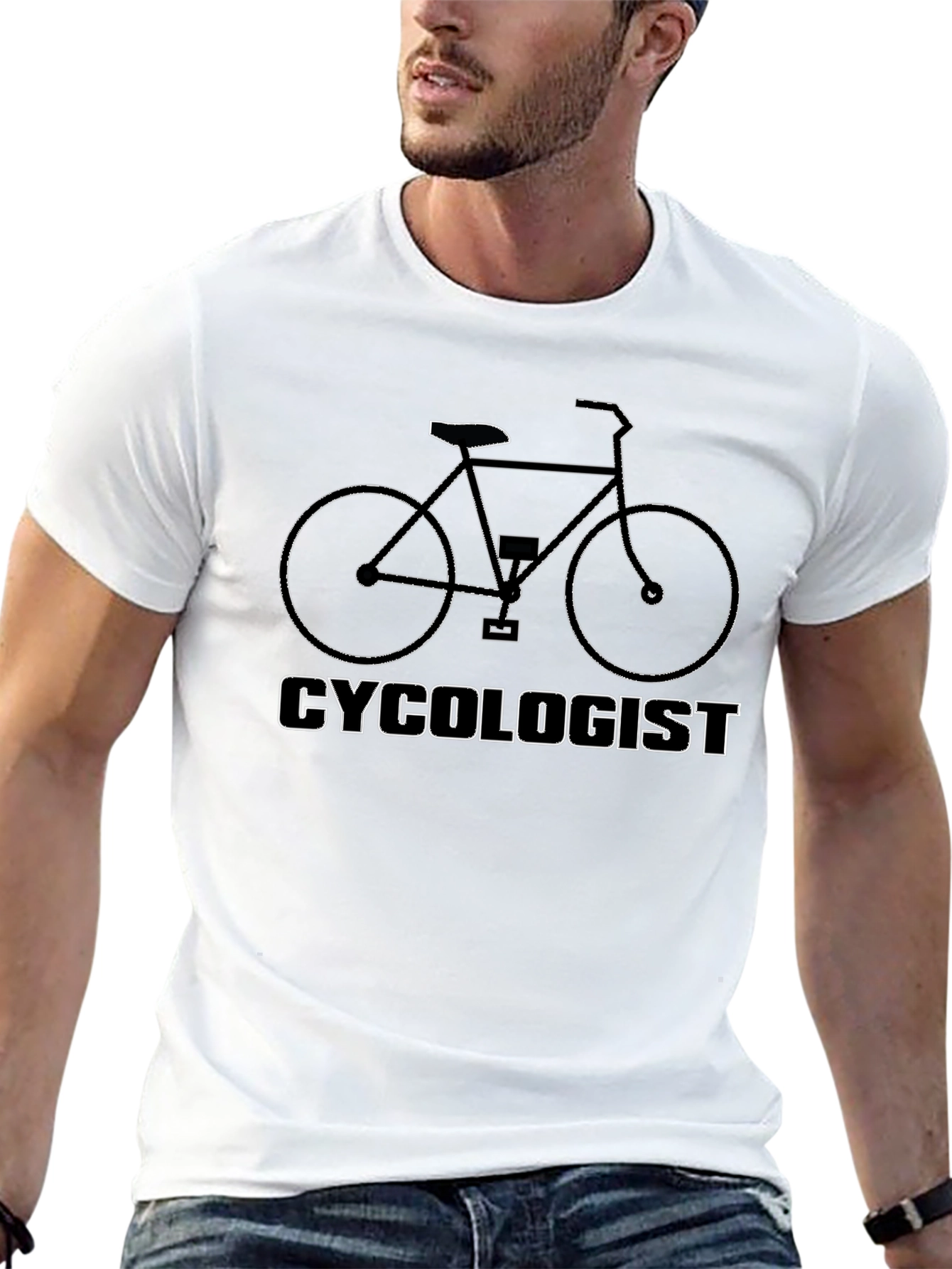 Cycologist Black T-Shirt: Funny Bicycle Graphic Tee