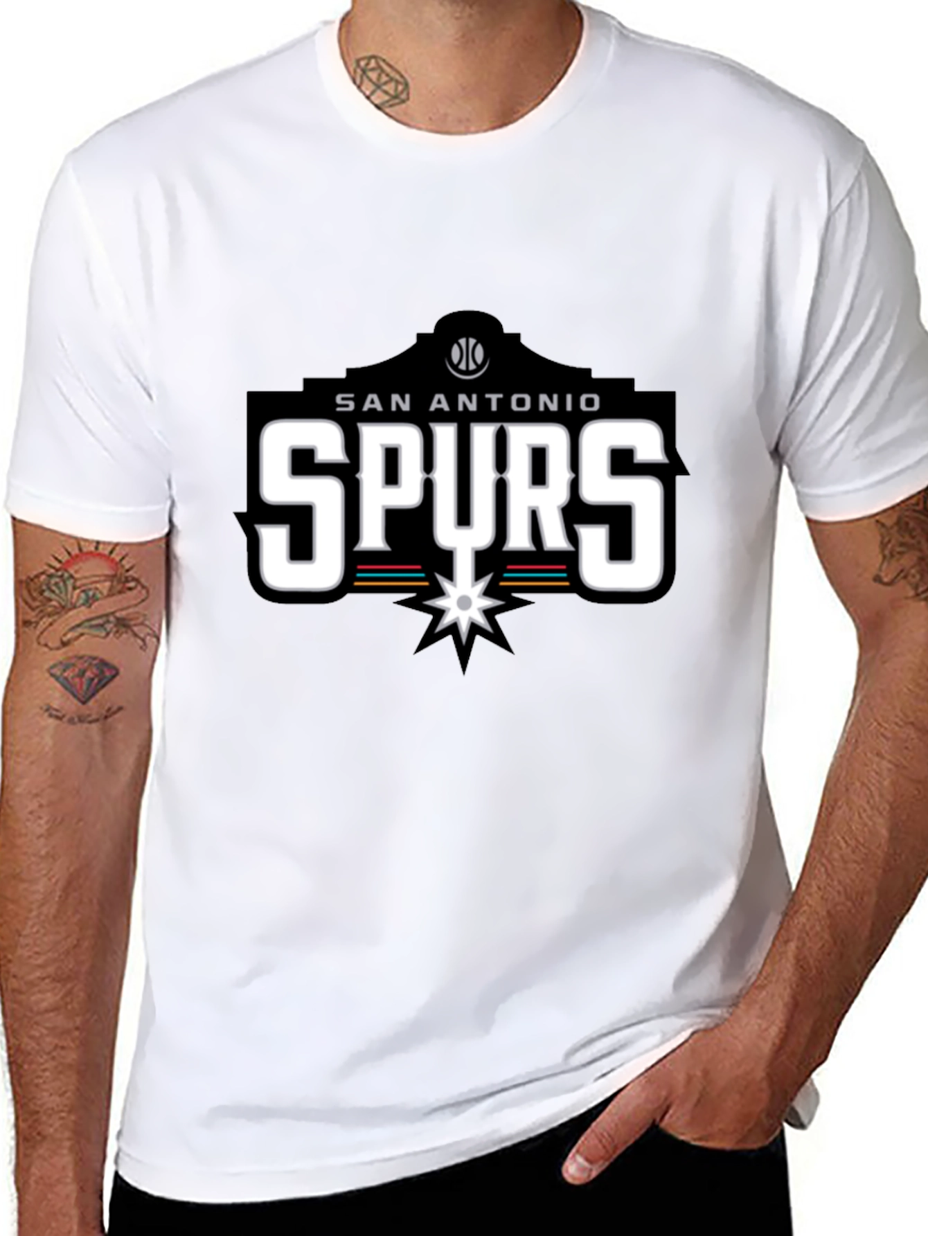 San Antonio Spurs Black T-Shirt - Fan Apparel