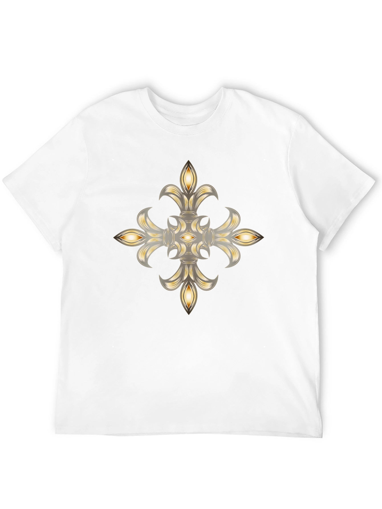 Elegant Fleur-de-lis Graphic Black T-Shirt