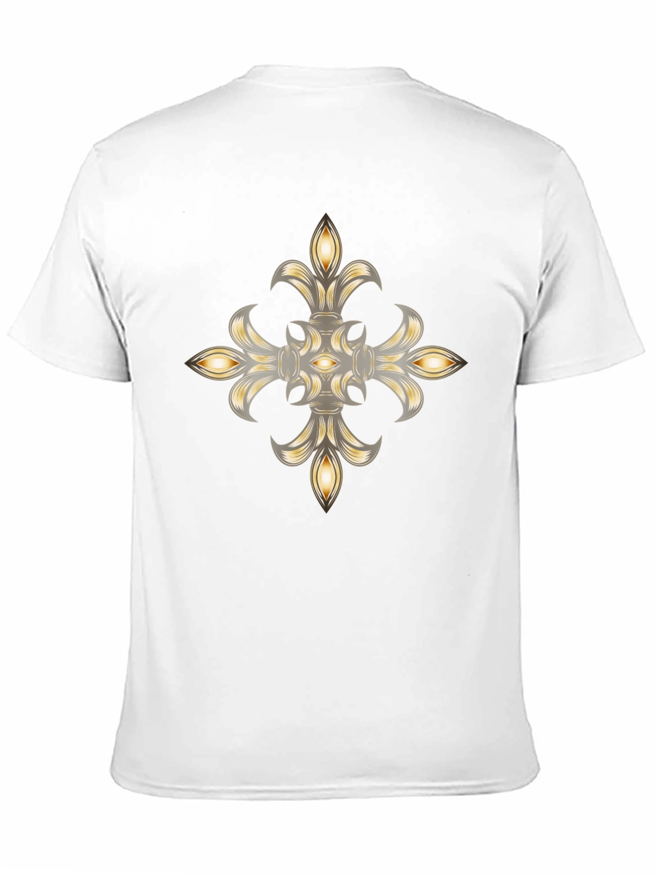 Elegant Fleur-de-lis Graphic Black T-Shirt