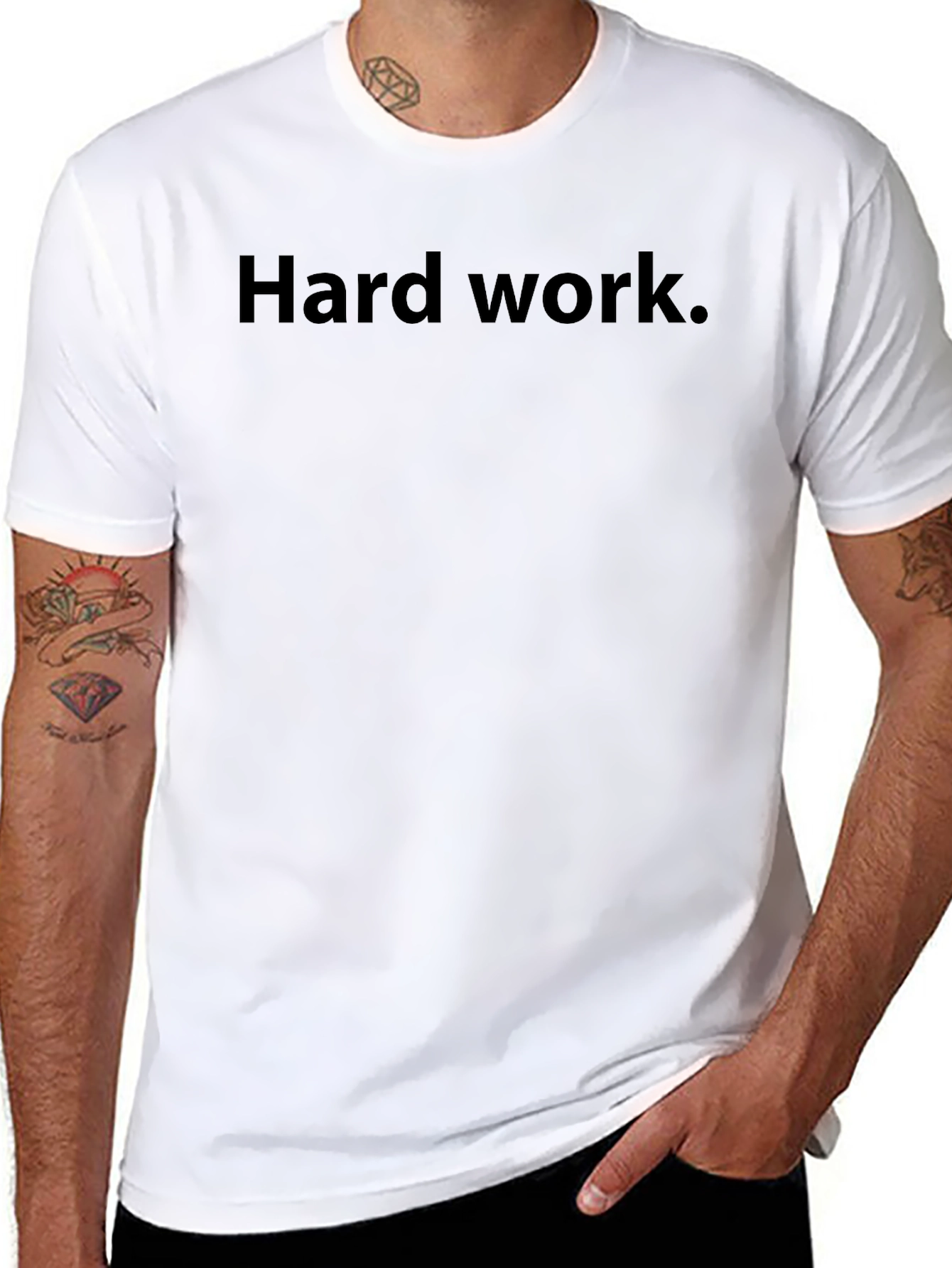 Hard Work T-Shirt - Classic Crew Neck Tee