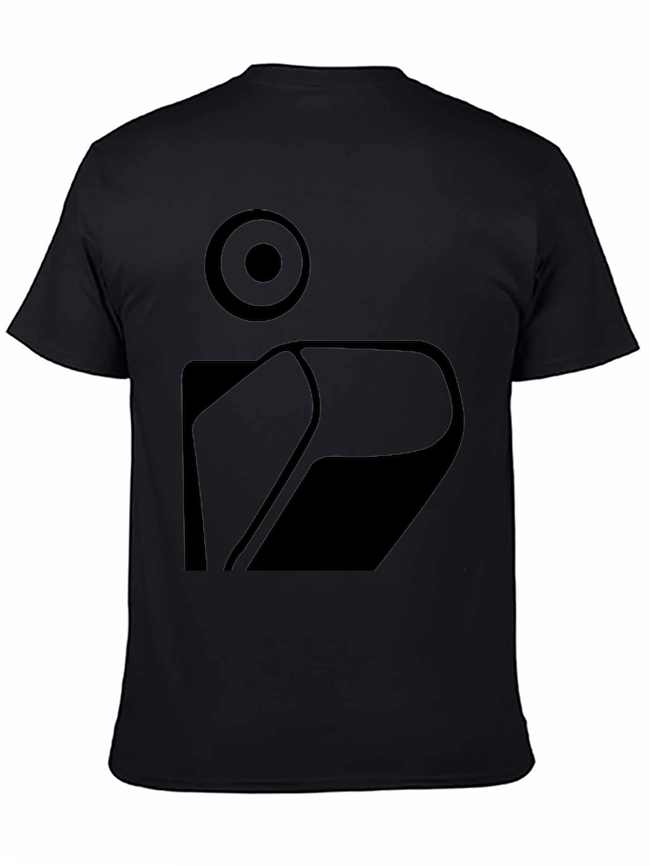 Abstract Graphic Print Mens Black T-Shirt