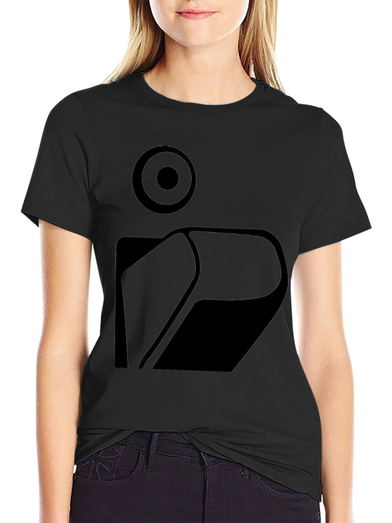 Abstract Graphic Print Mens Black T-Shirt