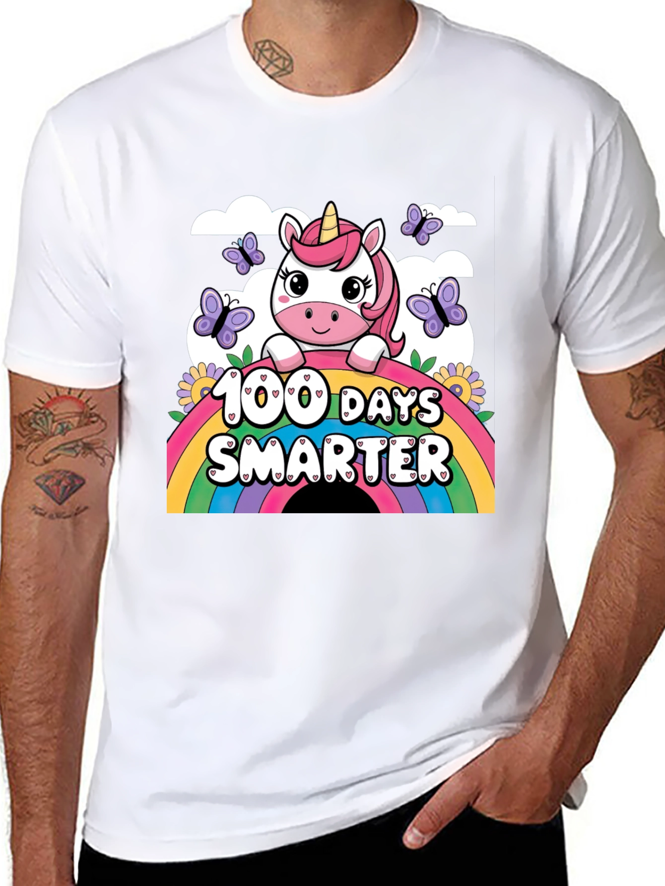 100 Days Smarter Unicorn T-Shirt