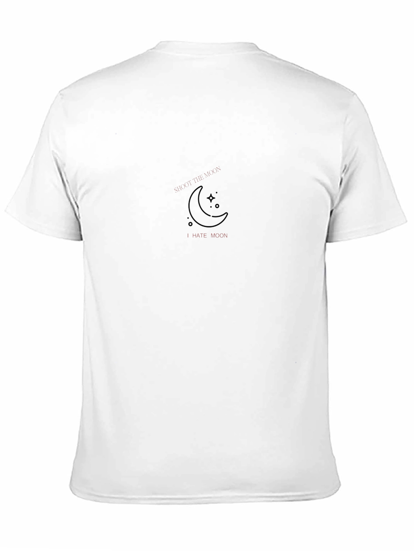 Minimalist Moon Vibes Black T-Shirt