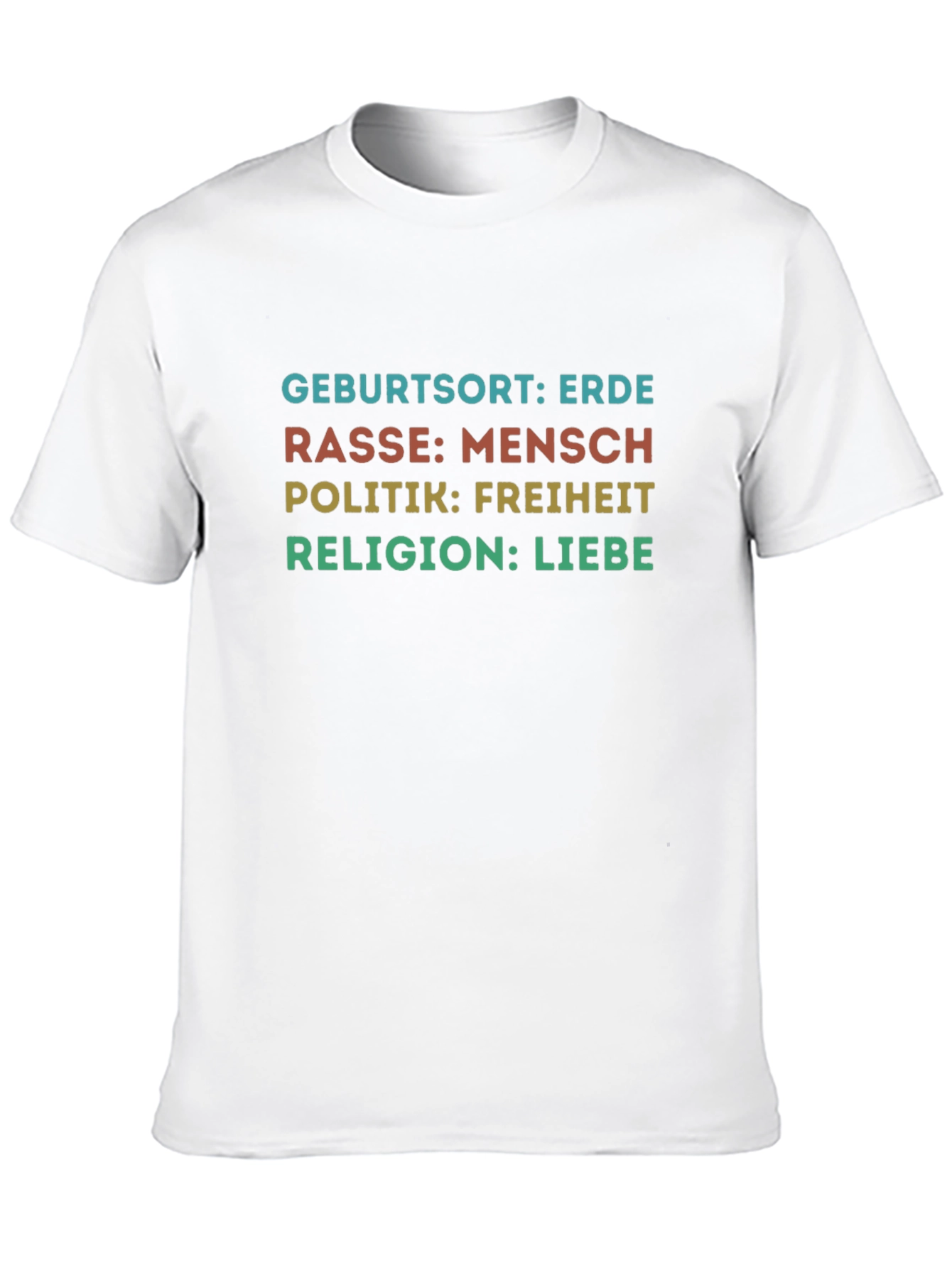 Birthplace Earth Human Race Freedom Love T-Shirt