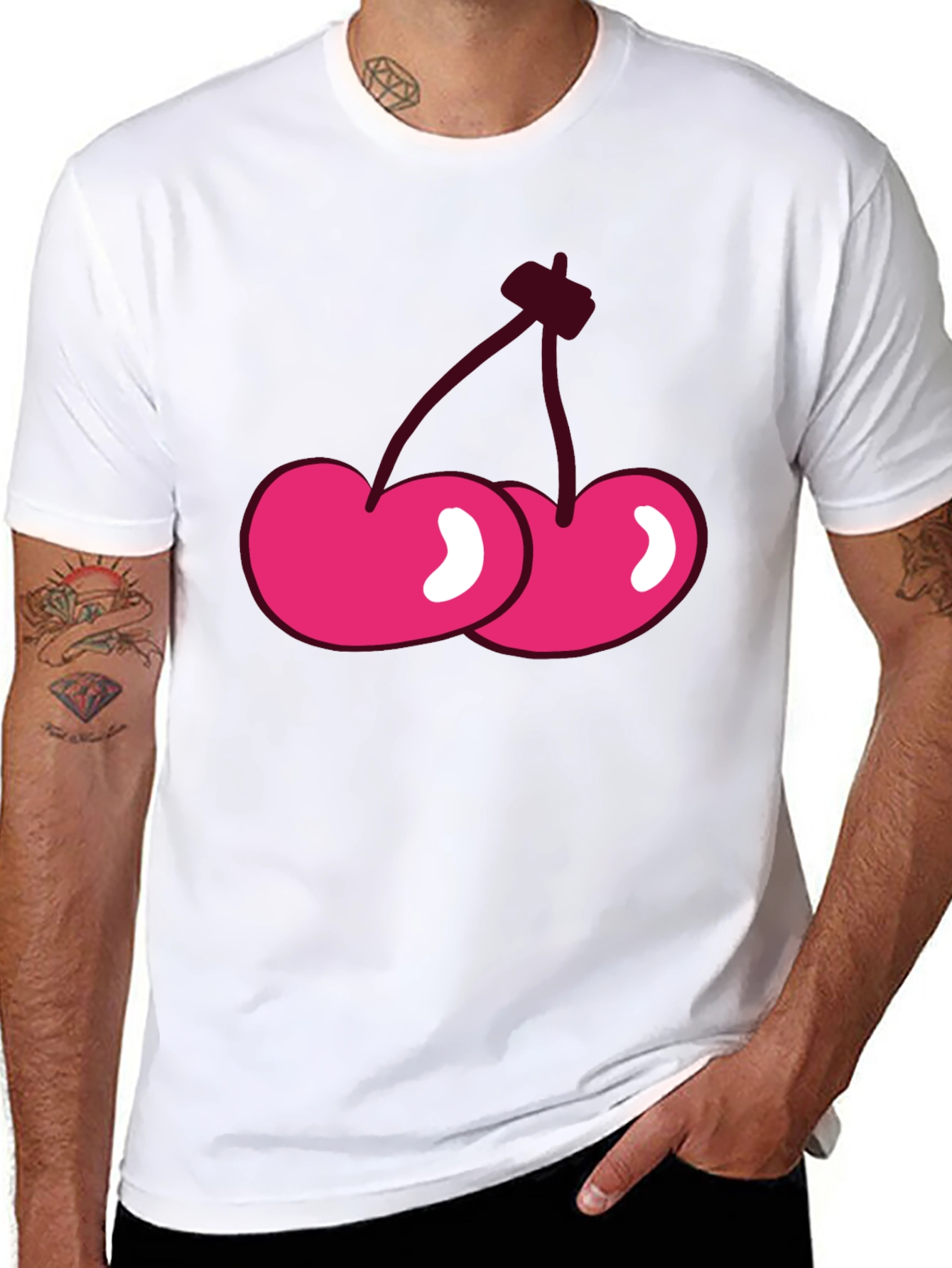 Cherry Graphic Tee - Casual Comfort