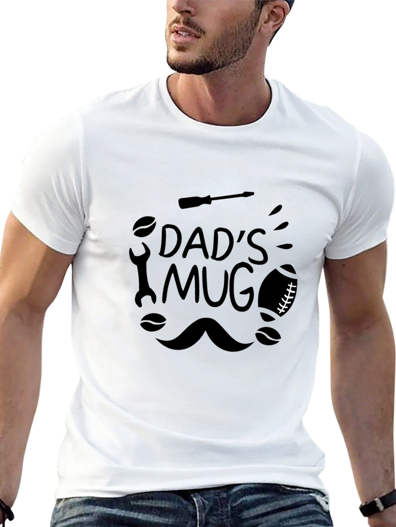 Dads Mug Graphic T-Shirt Black