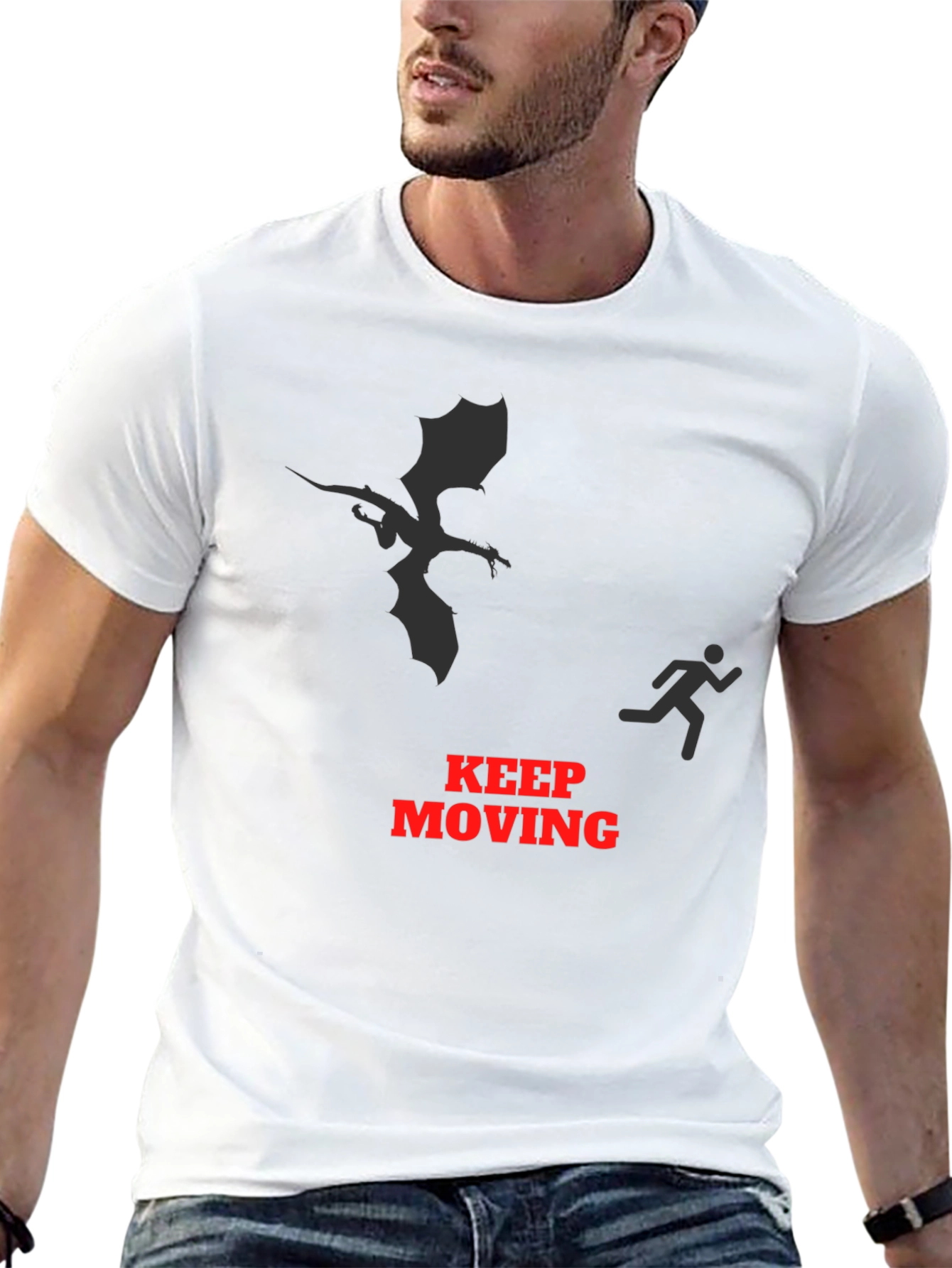 Keep Moving Dragon Graphic Tee