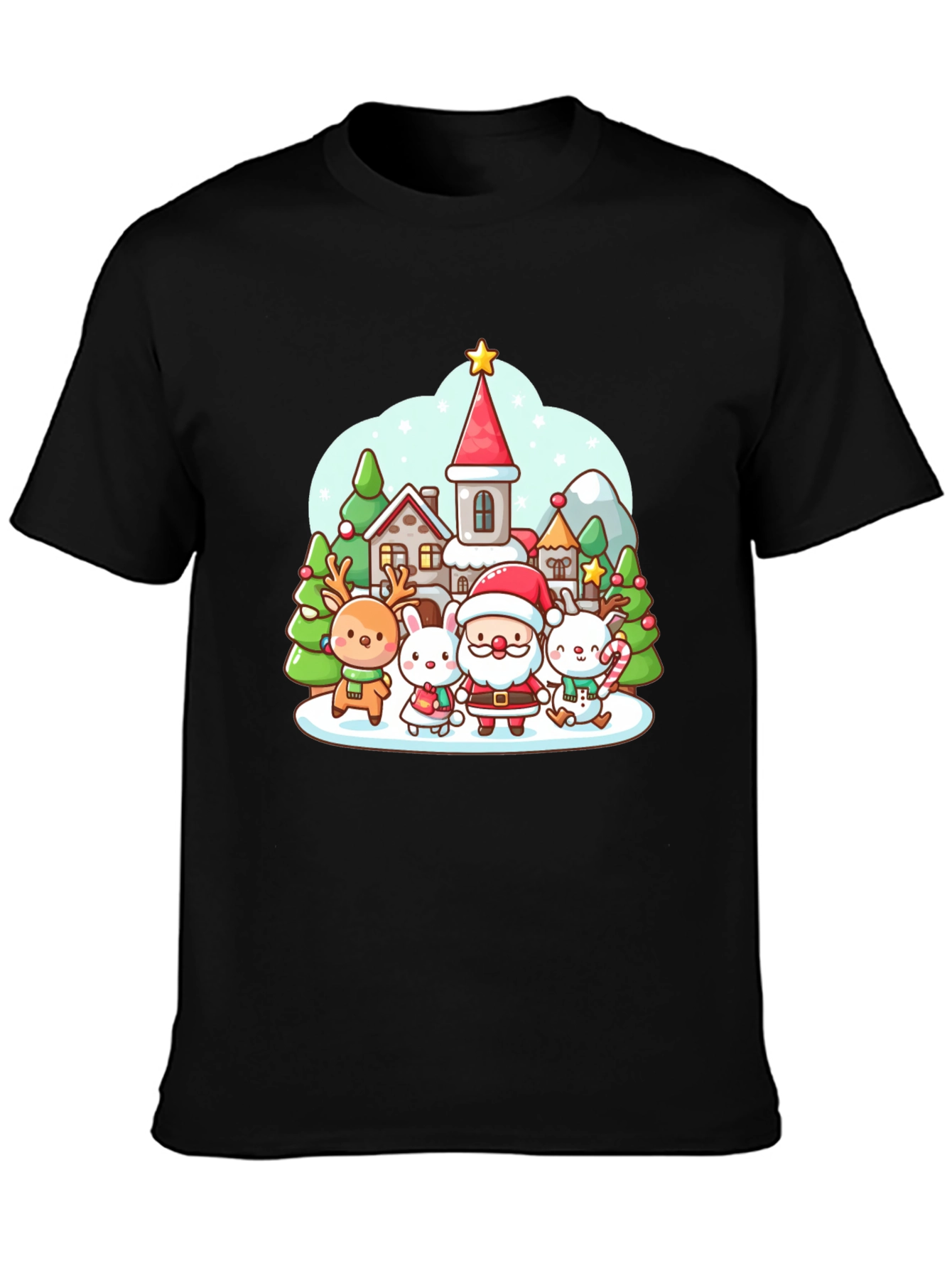 Festive Cartoon Christmas T-Shirt