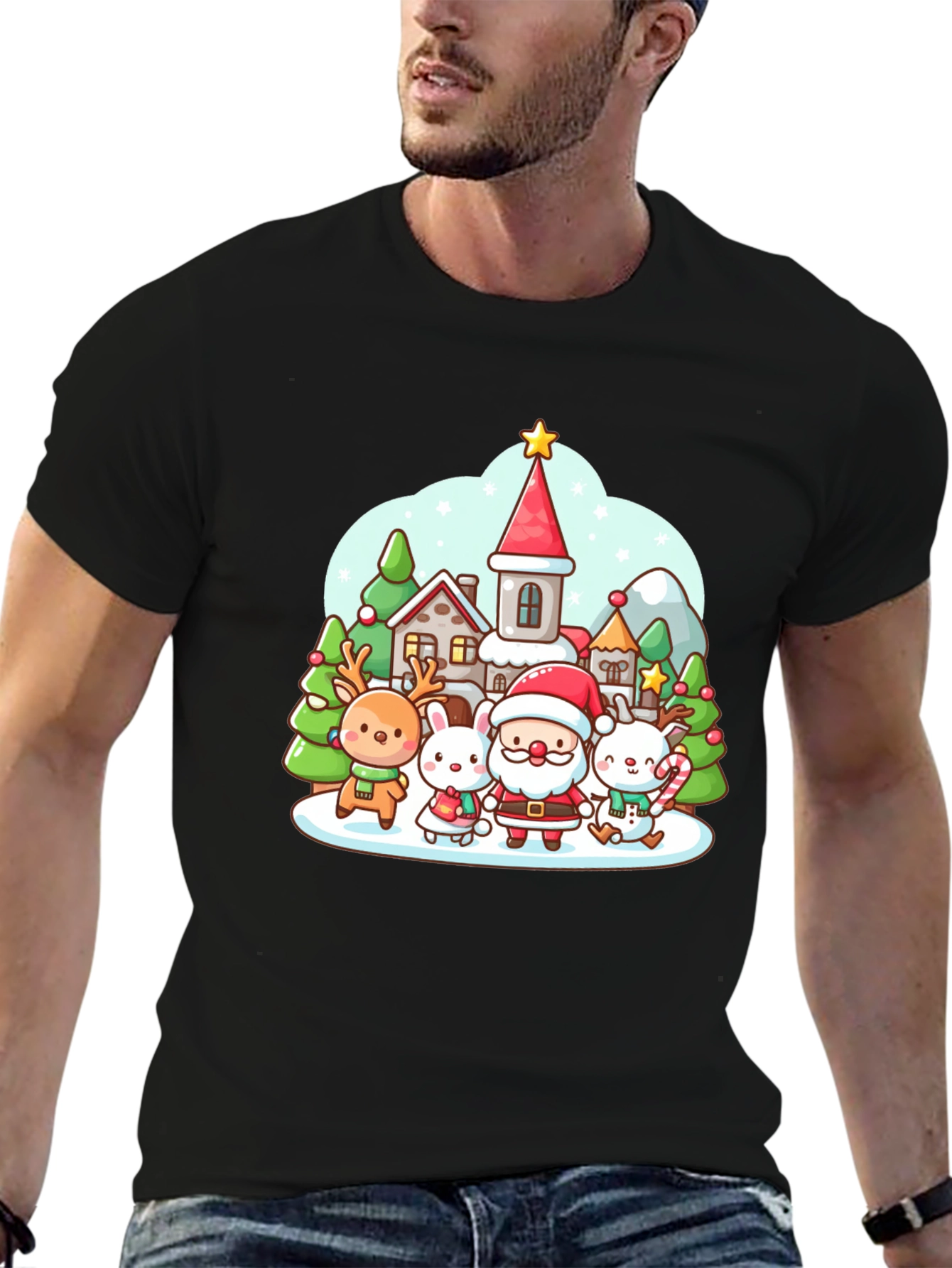 Festive Cartoon Christmas T-Shirt