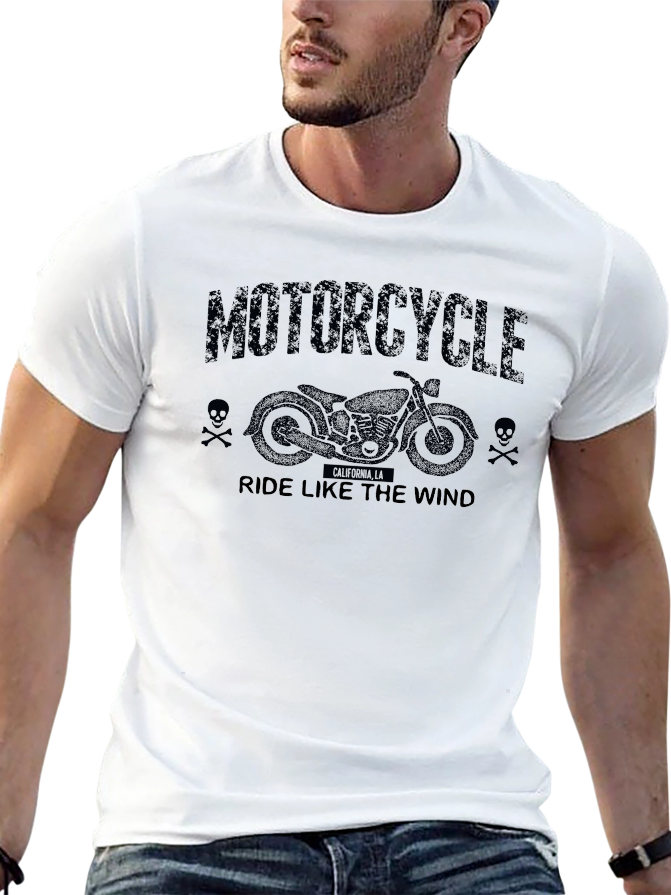 Motorcycle Ride Like the Wind Graphic Tee