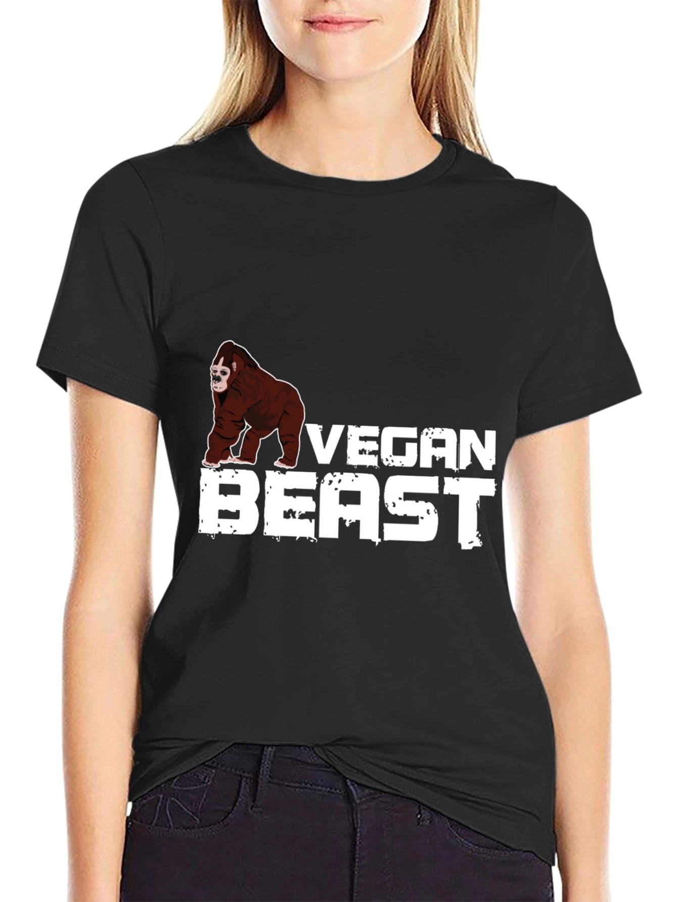 Vegan Beast Graphic Tee - Black