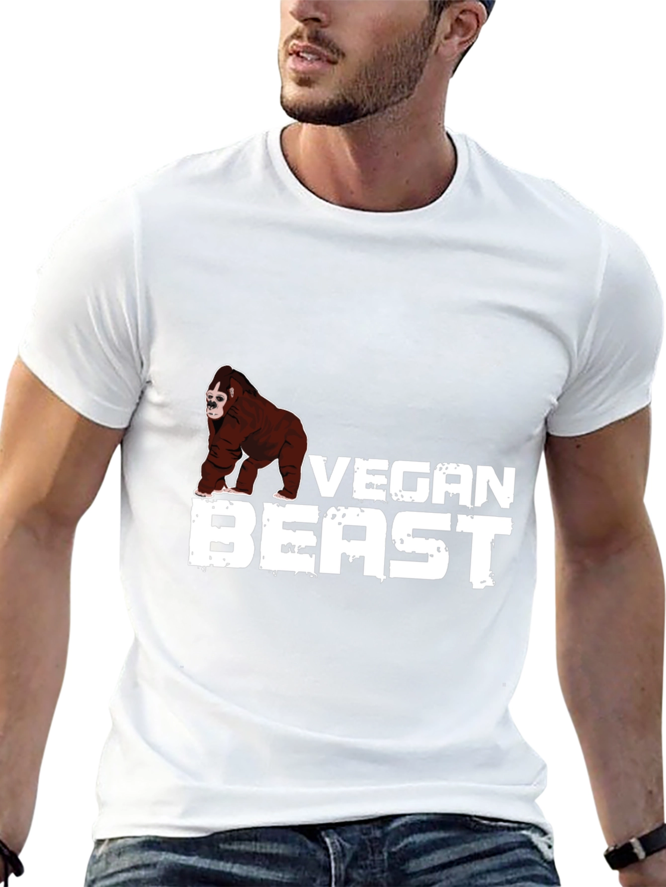 Vegan Beast Graphic Tee - Black