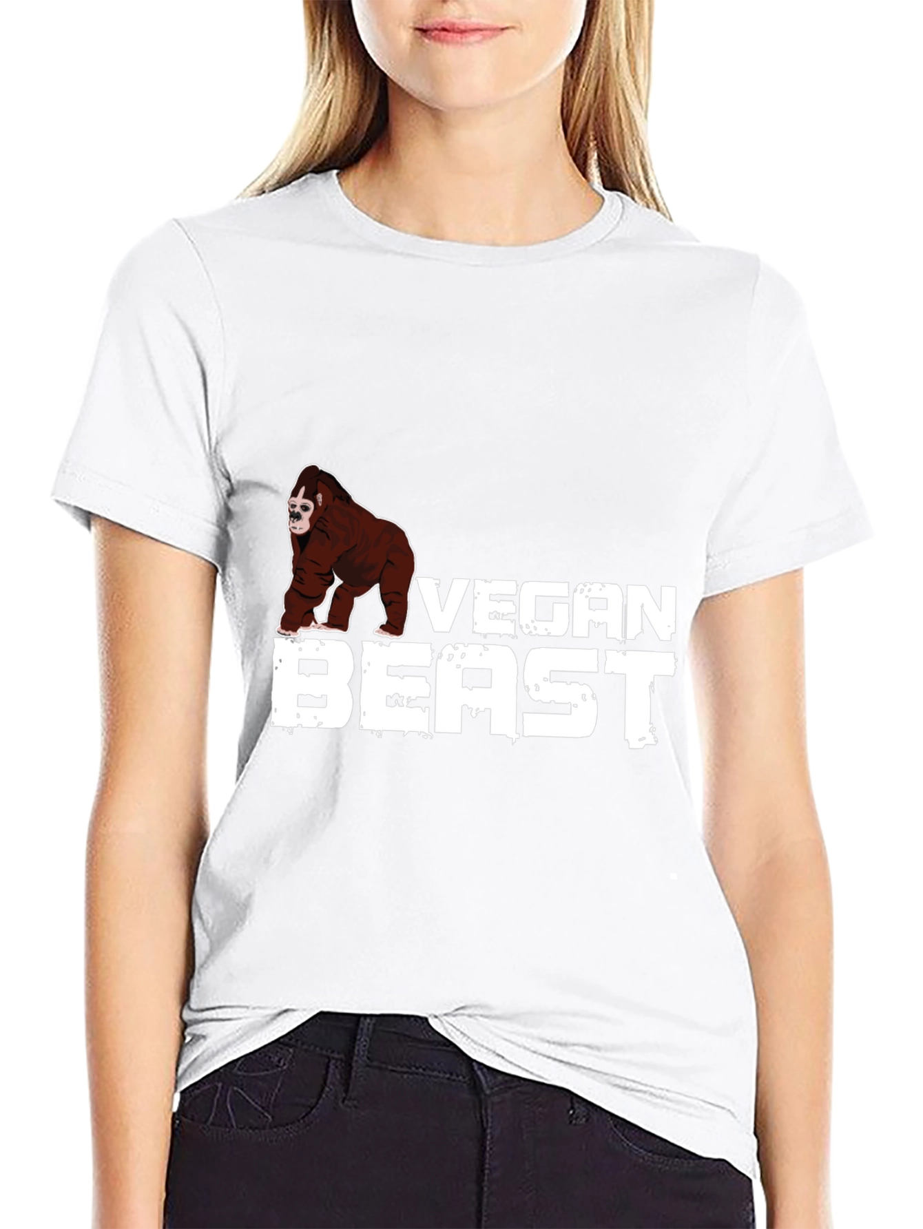 Vegan Beast Graphic Tee - Black
