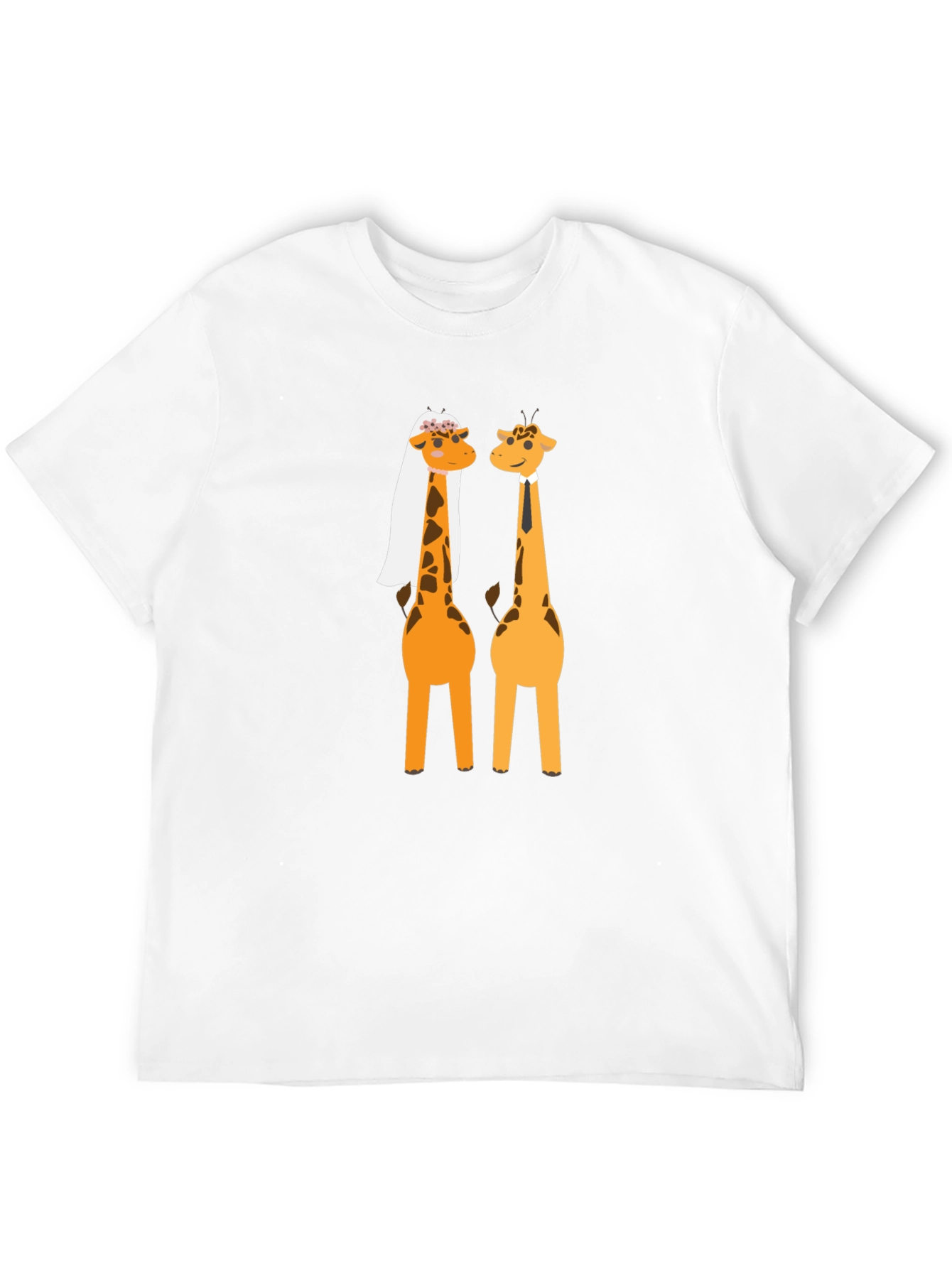 Funny Giraffe Wedding Graphic T-Shirt