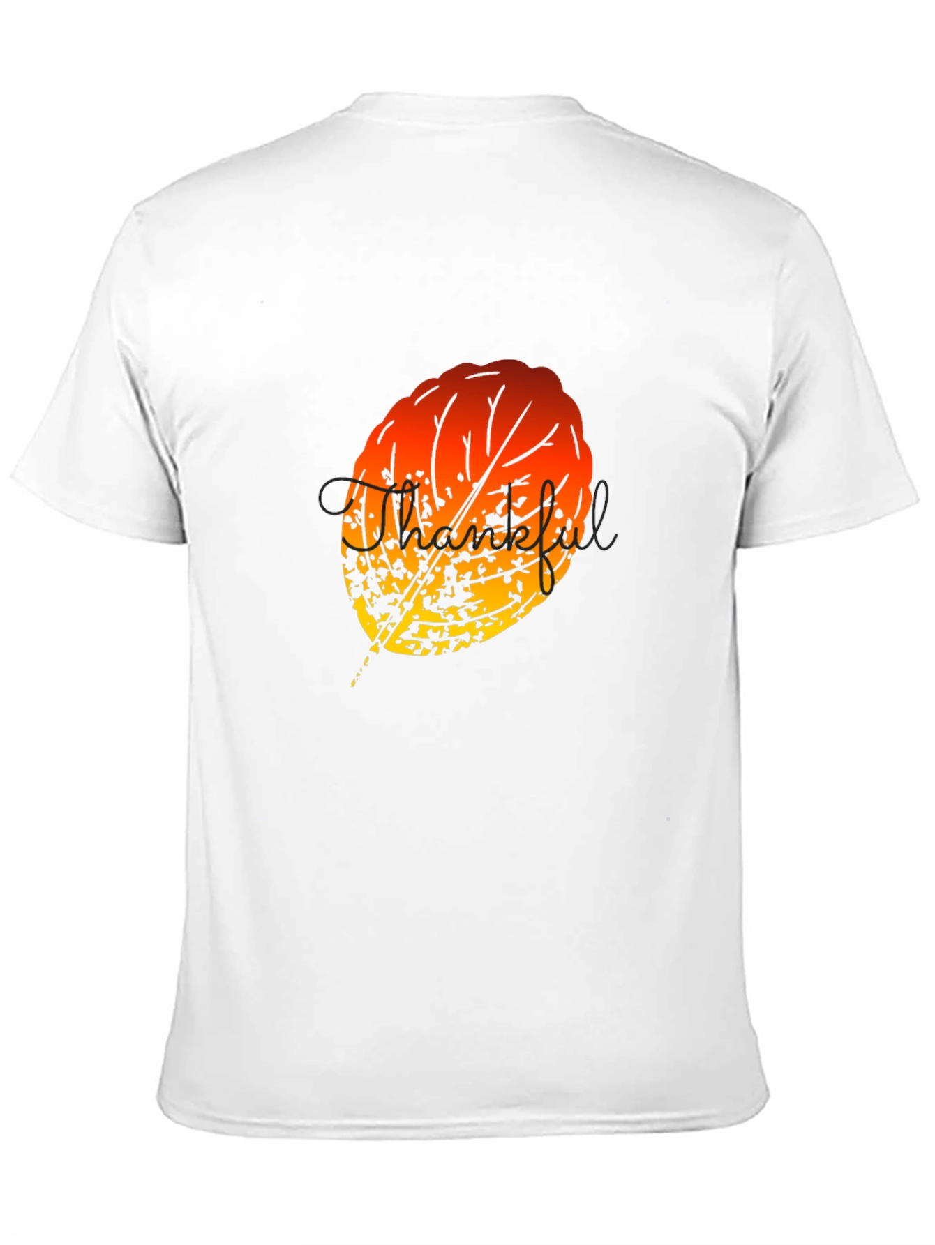 Abstract Autumn Leaf Graphic T-Shirt