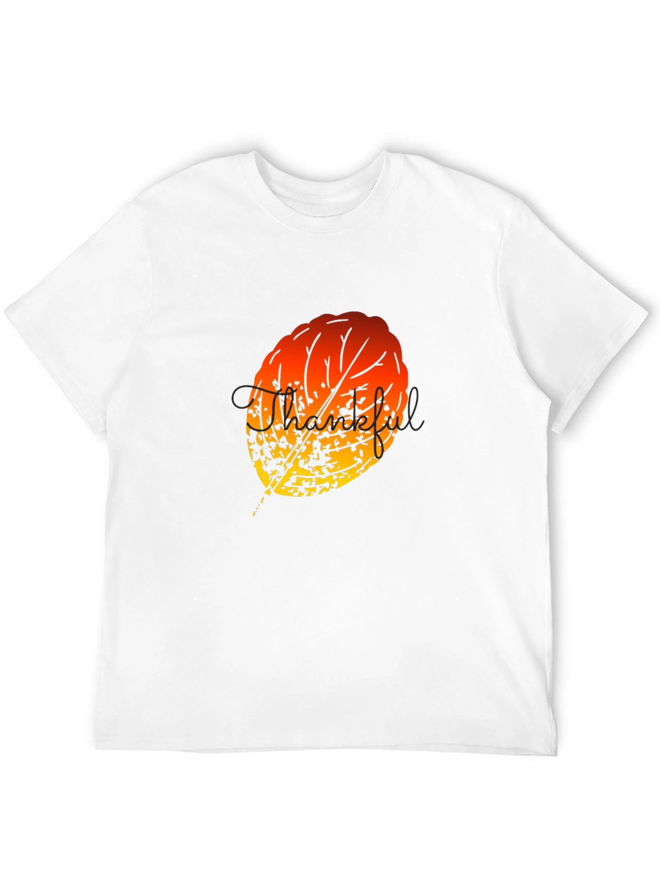 Abstract Autumn Leaf Graphic T-Shirt