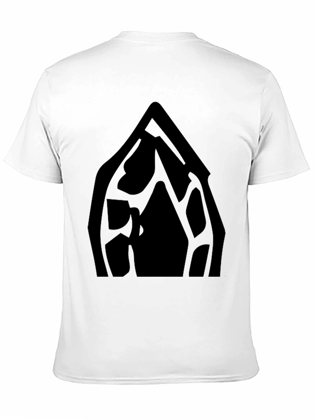 Black Graphic Tee - Abstract Window Design