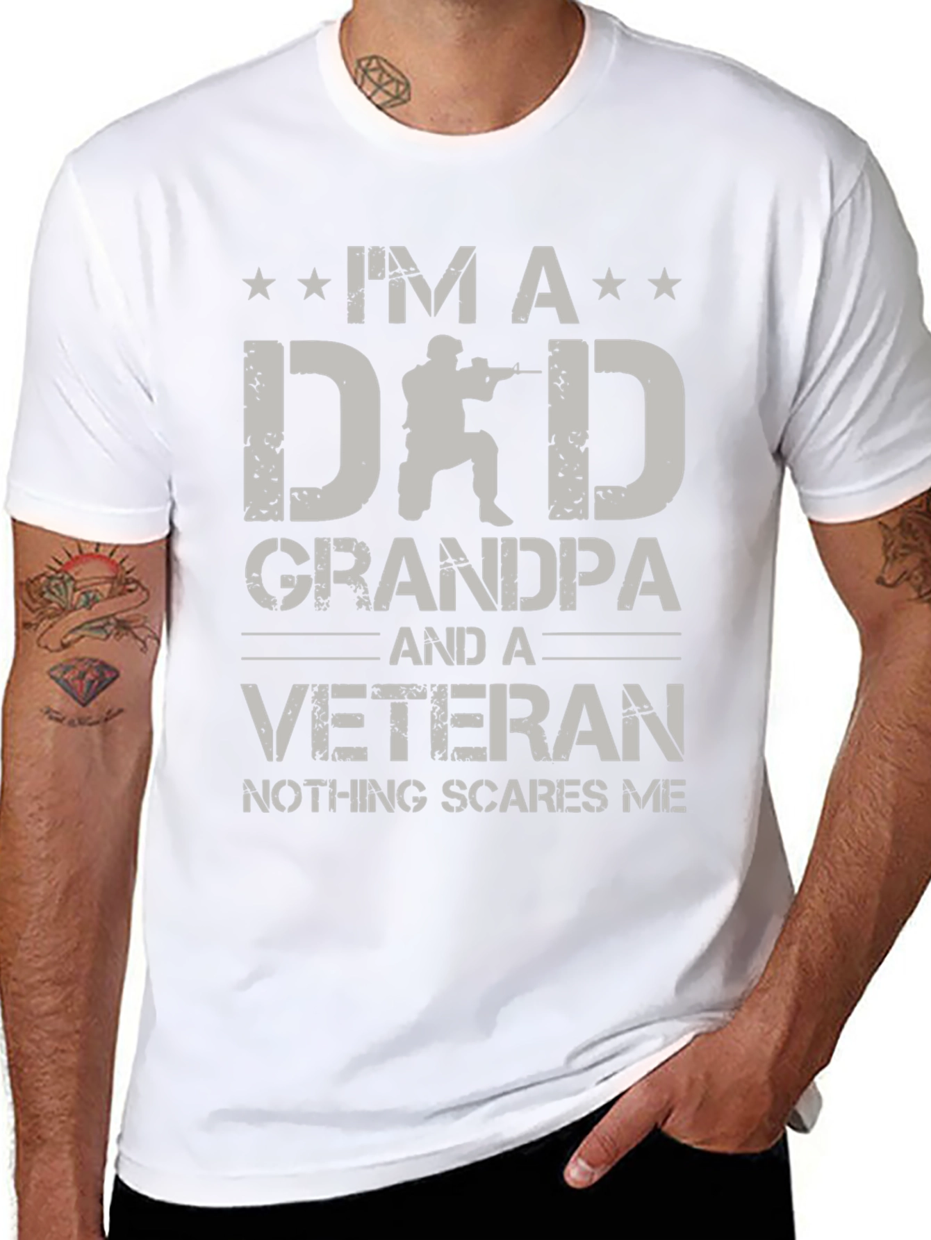 Im a Dad Grandpa Veteran T-Shirt