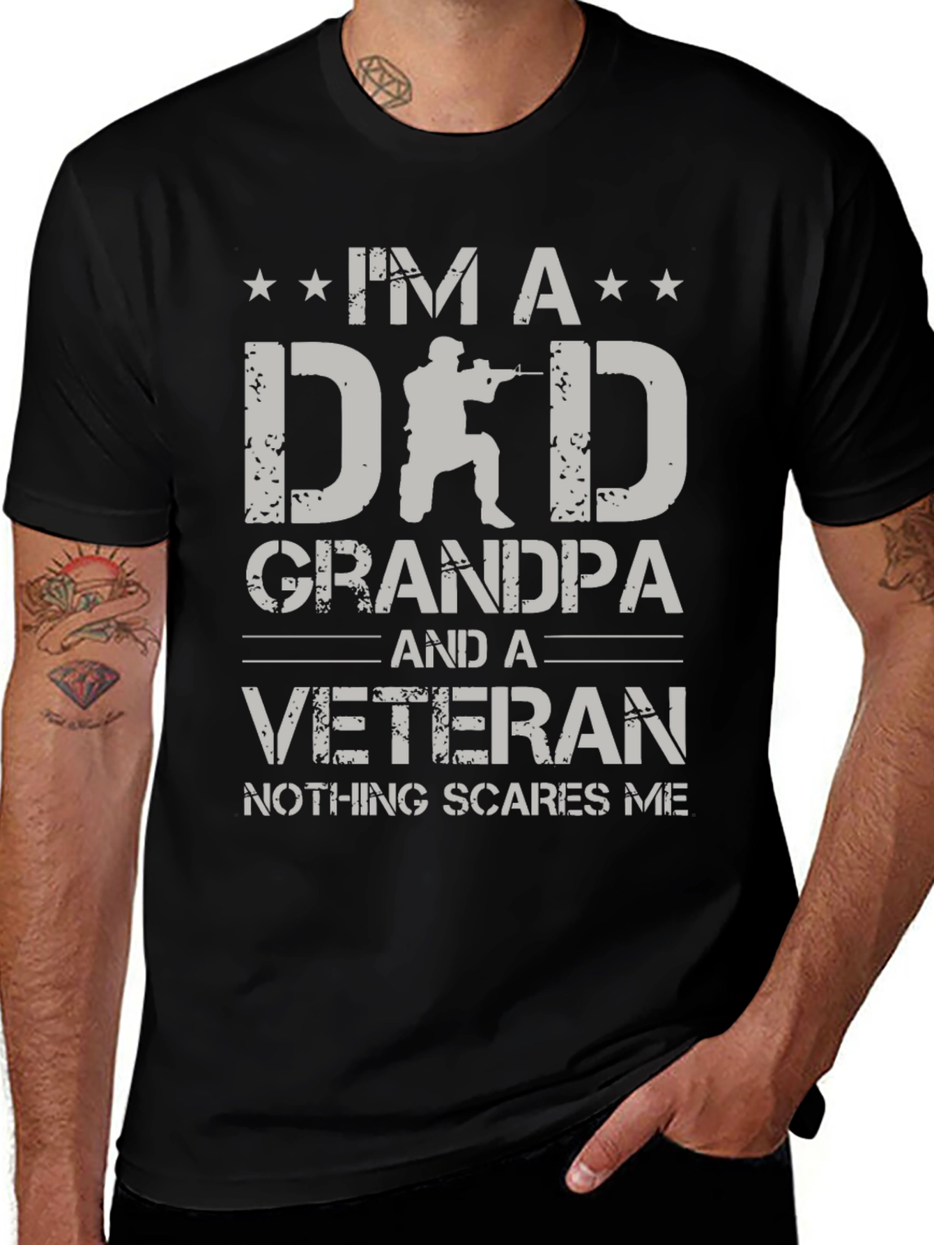 Im a Dad Grandpa Veteran T-Shirt