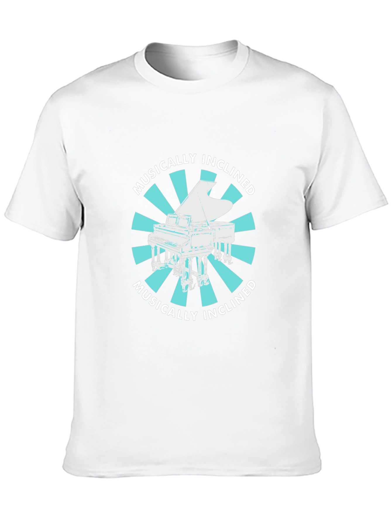 Musically Inclined Piano Graphic Tee - Black