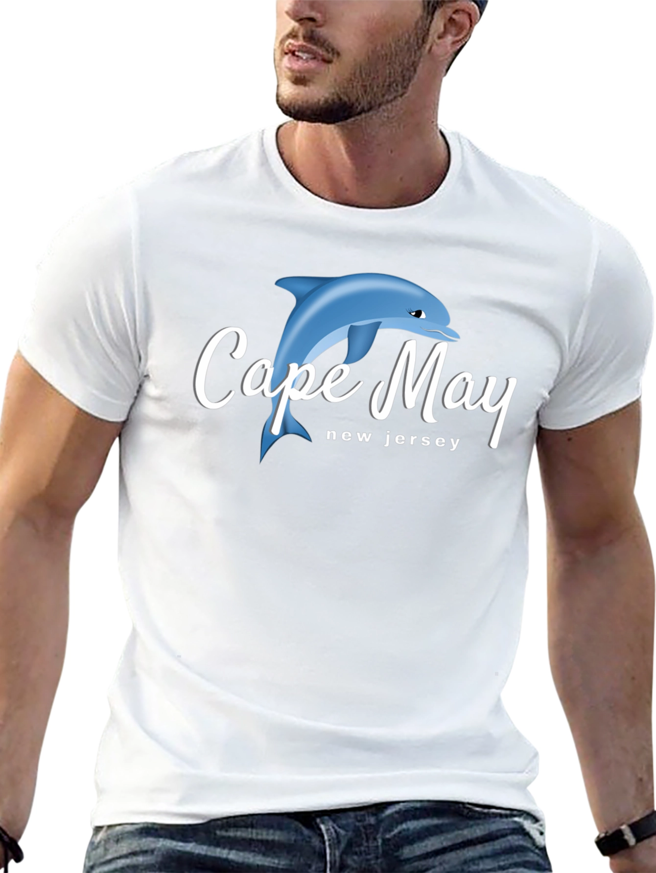 Cape May New Jersey Dolphin Graphic T-Shirt