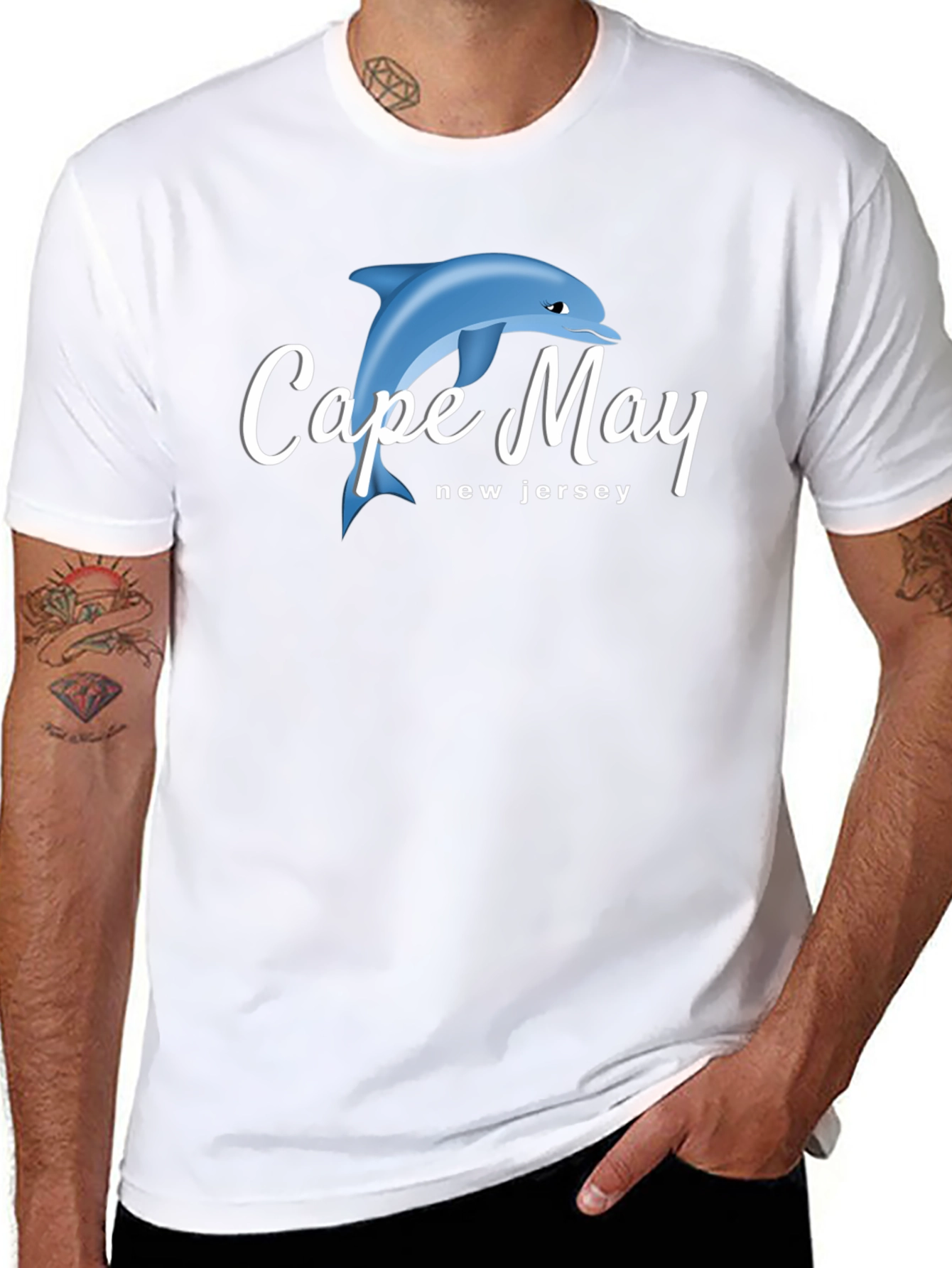 Cape May New Jersey Dolphin Graphic T-Shirt