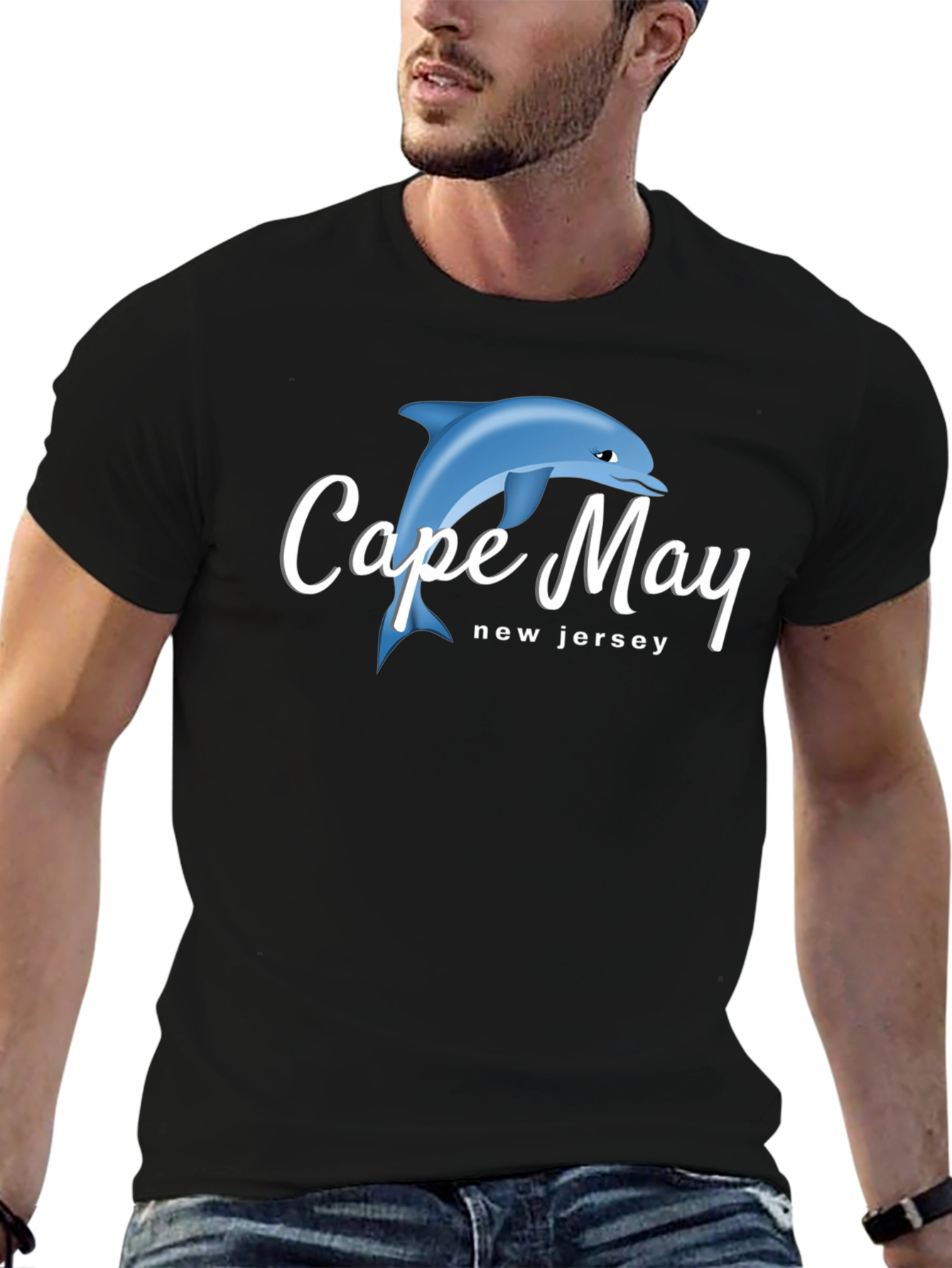 Cape May New Jersey Dolphin Graphic T-Shirt