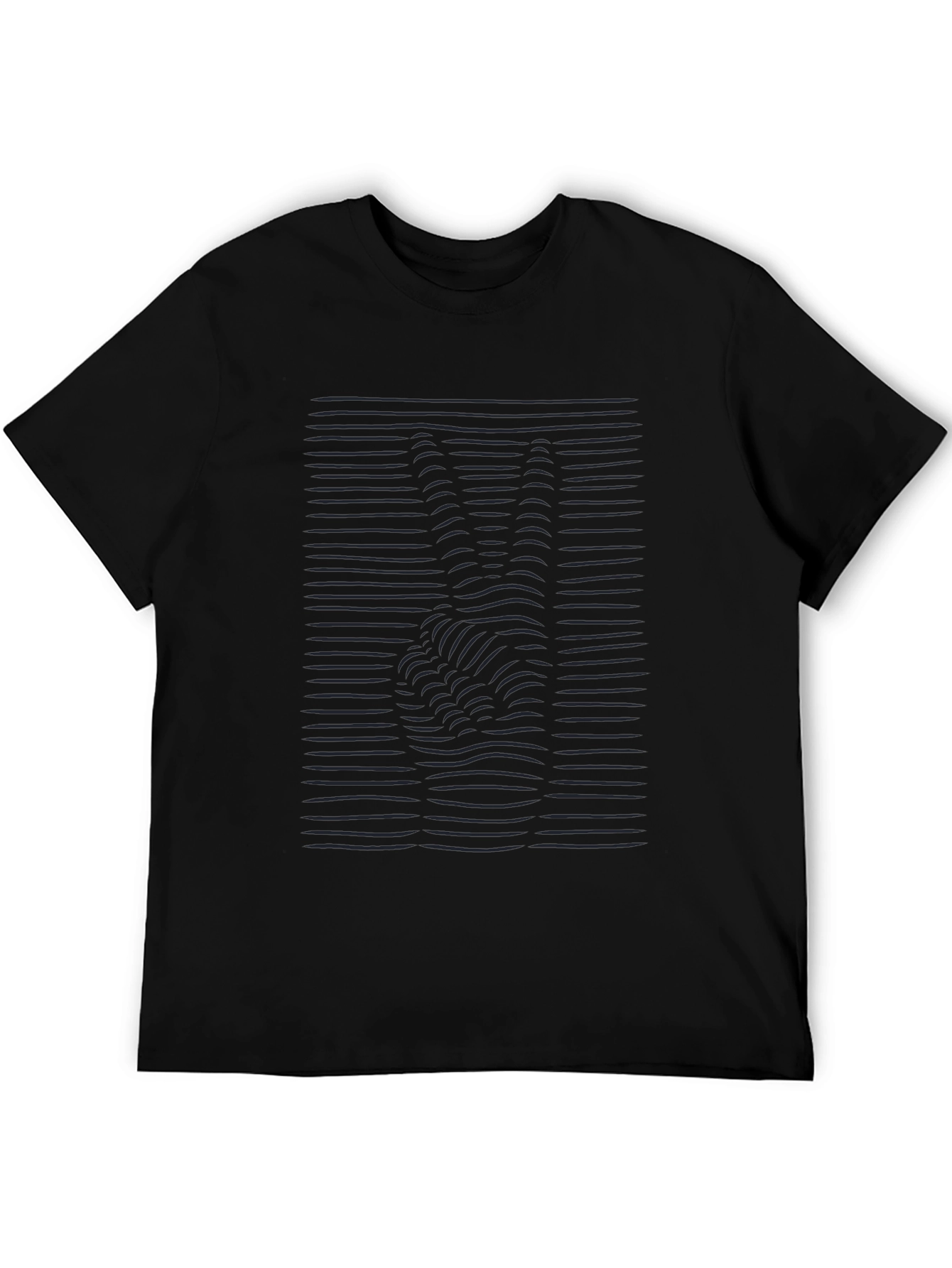 Black Wavy Peace Sign T-Shirt