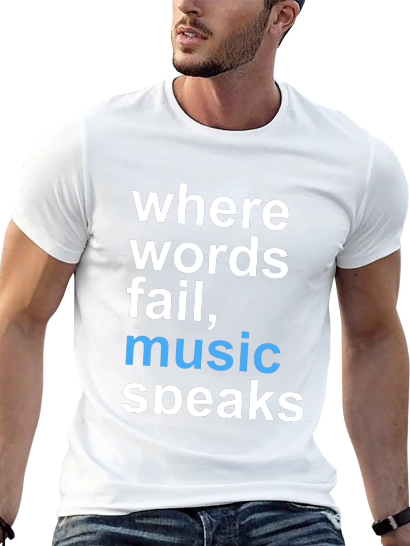 Where Words Fail Music Speaks Graphic Tee