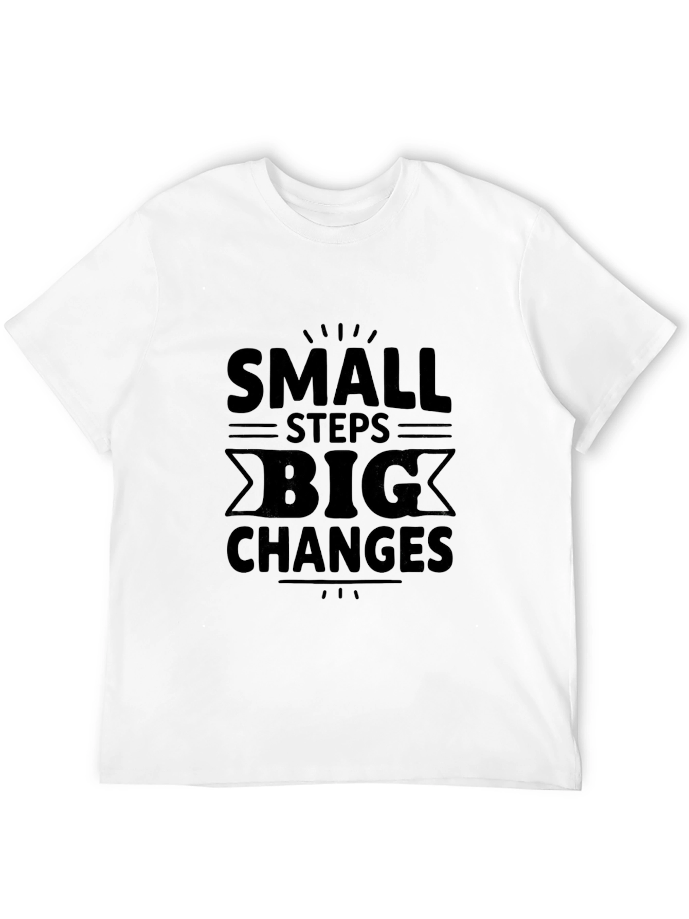 Small Steps Big Changes Black Graphic Tee