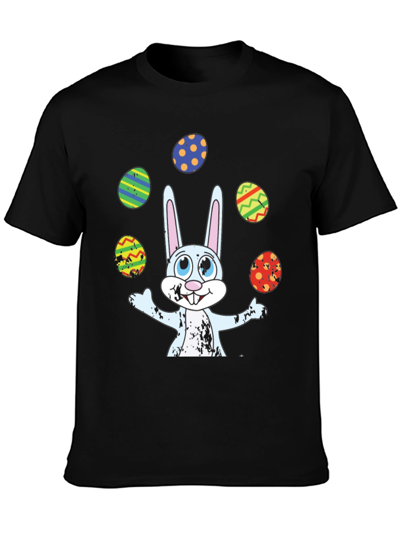 Easter Bunny Juggling Eggs Graphic Tee