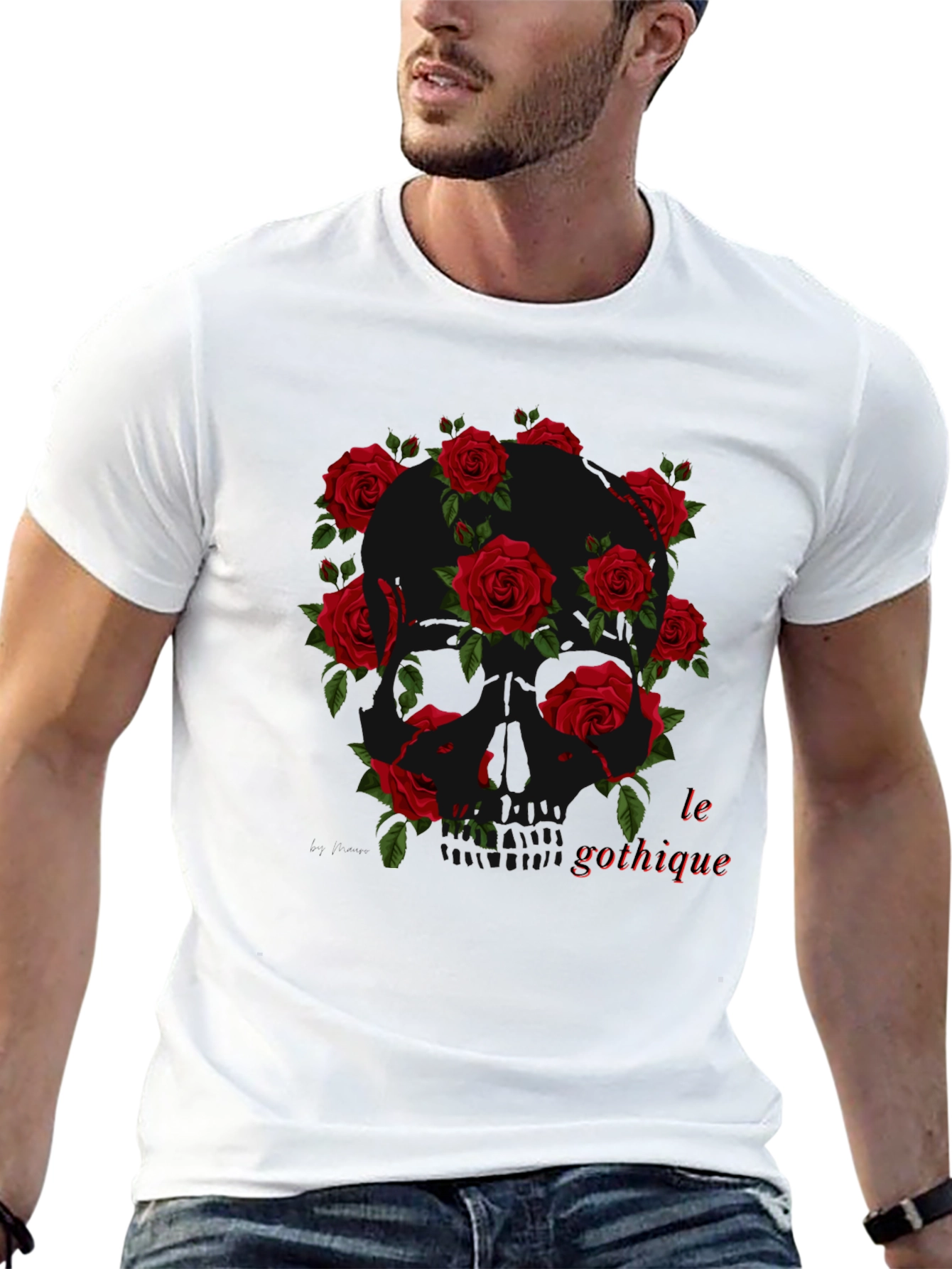 Gothic Skull Rose T-Shirt