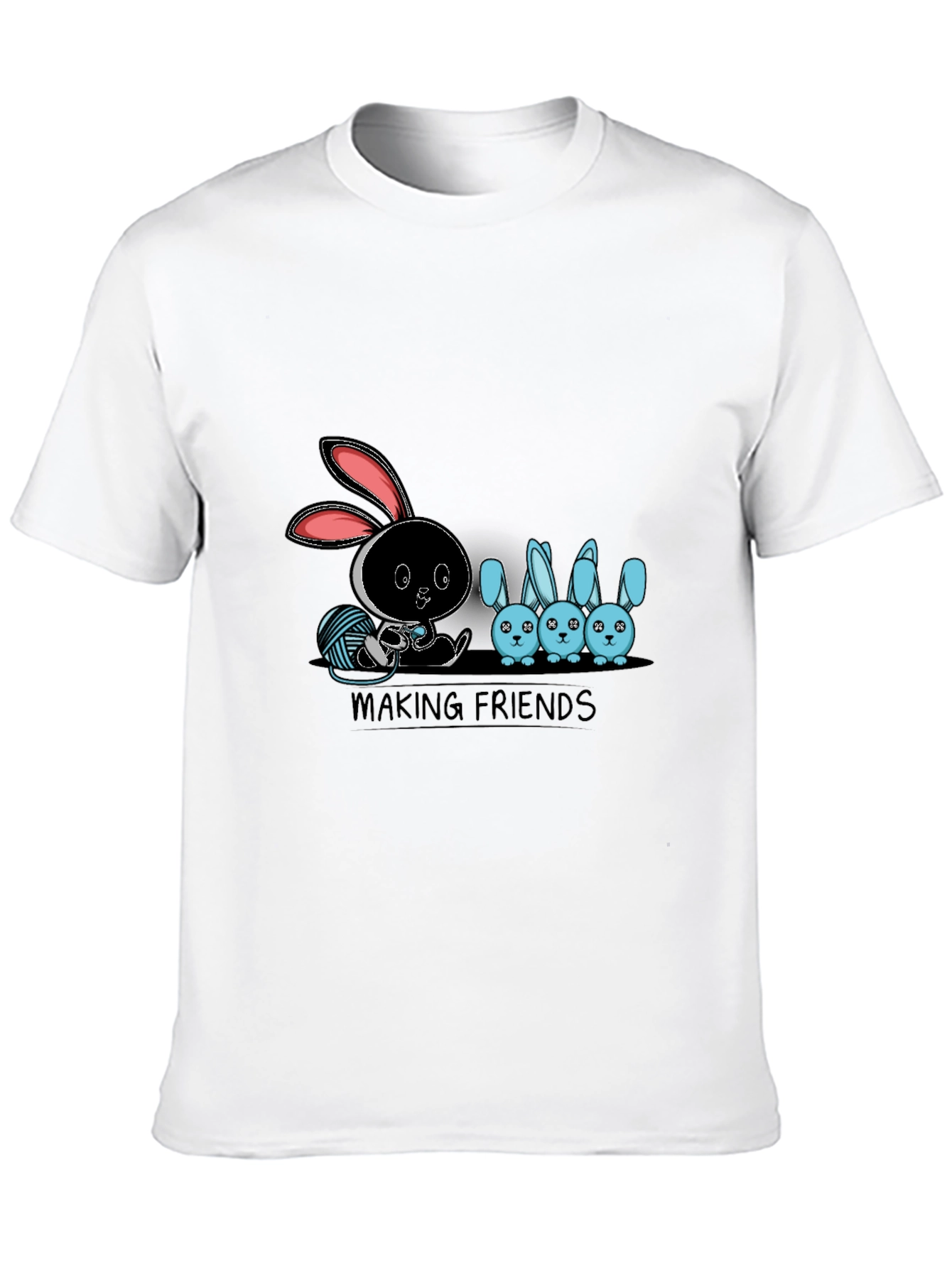 Making Friends Graphic T-Shirt - Bunny Design