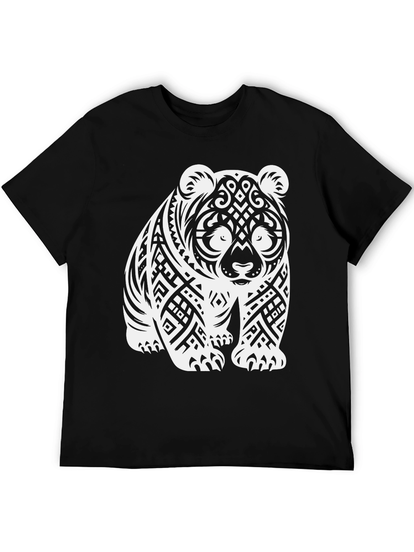 Tribal Panda T-Shirt - Black