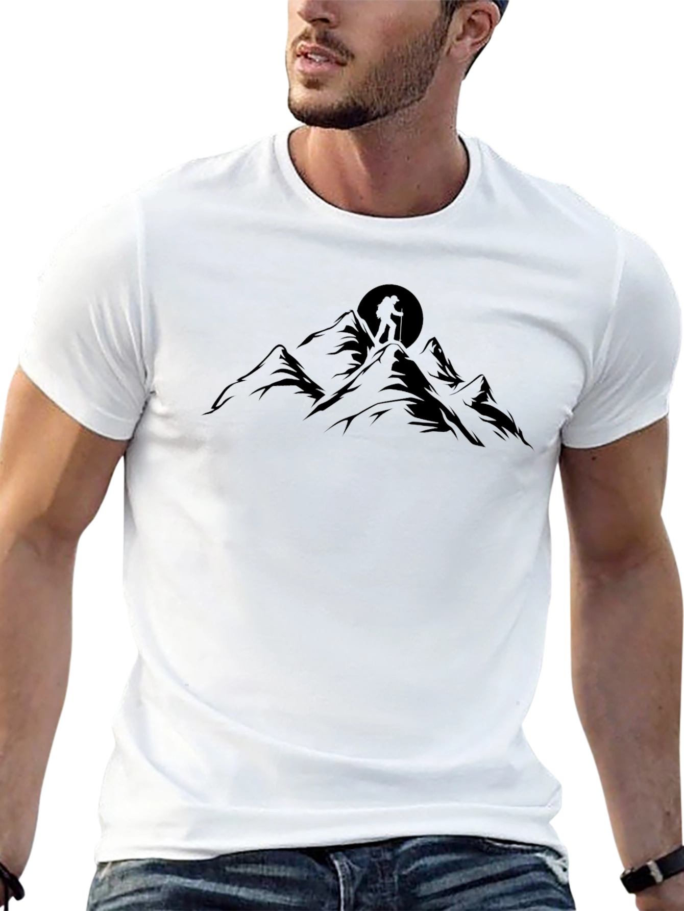 Mountain Hiker Graphic Tee - Black