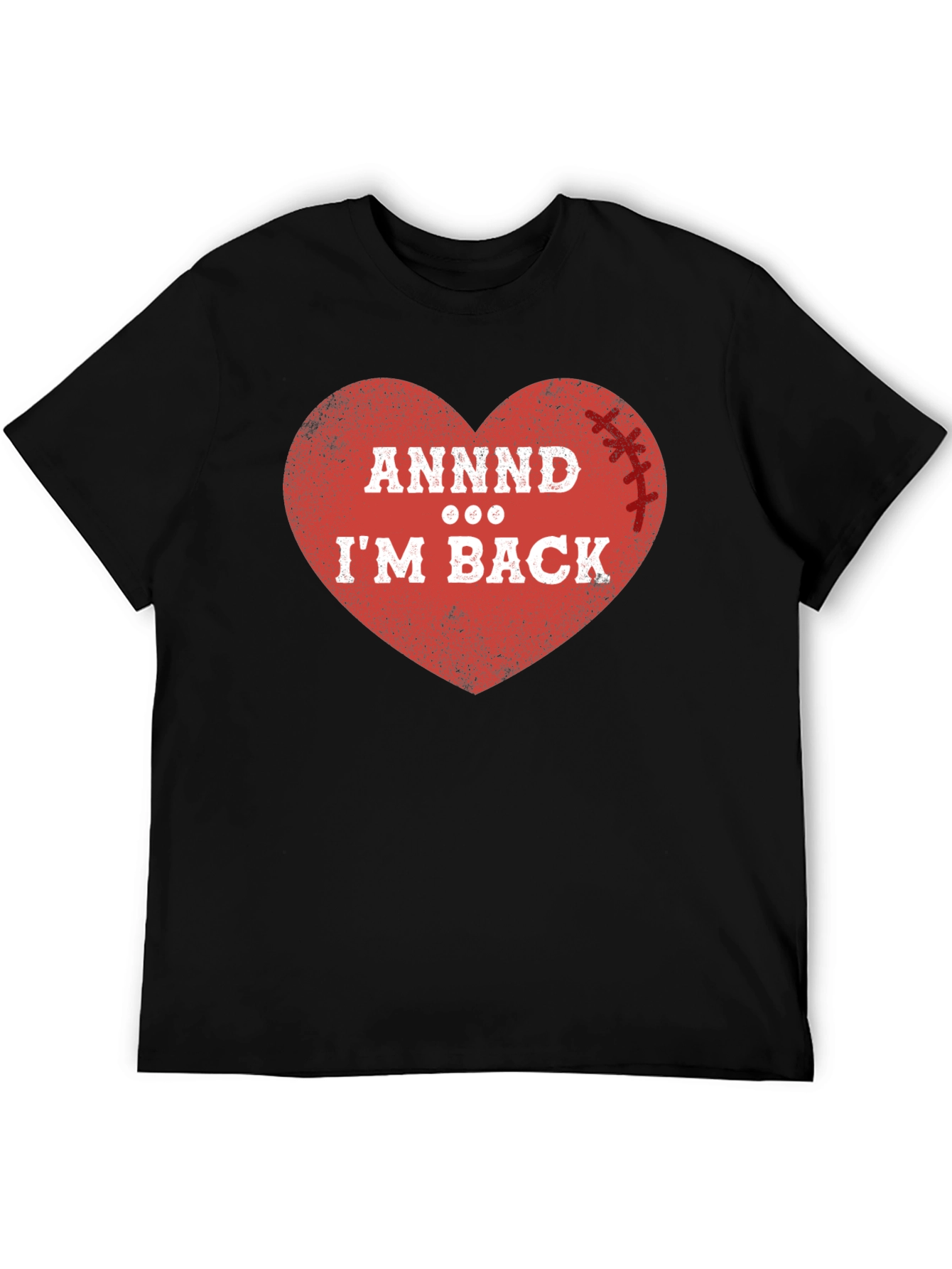 ANNDD Im BACK! Football Heart T-Shirt