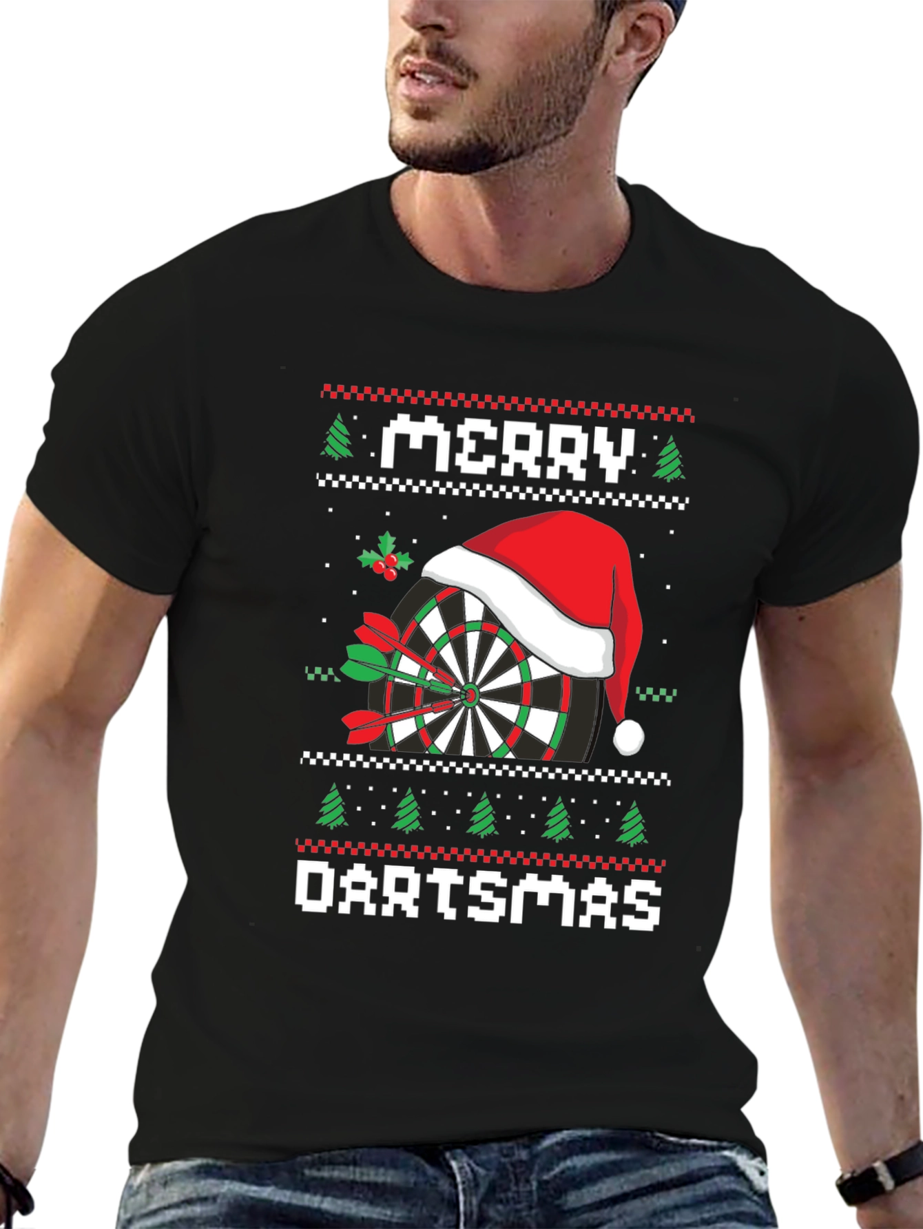 Merry Dartsmas T-Shirt Ugly Christmas Sweater Style