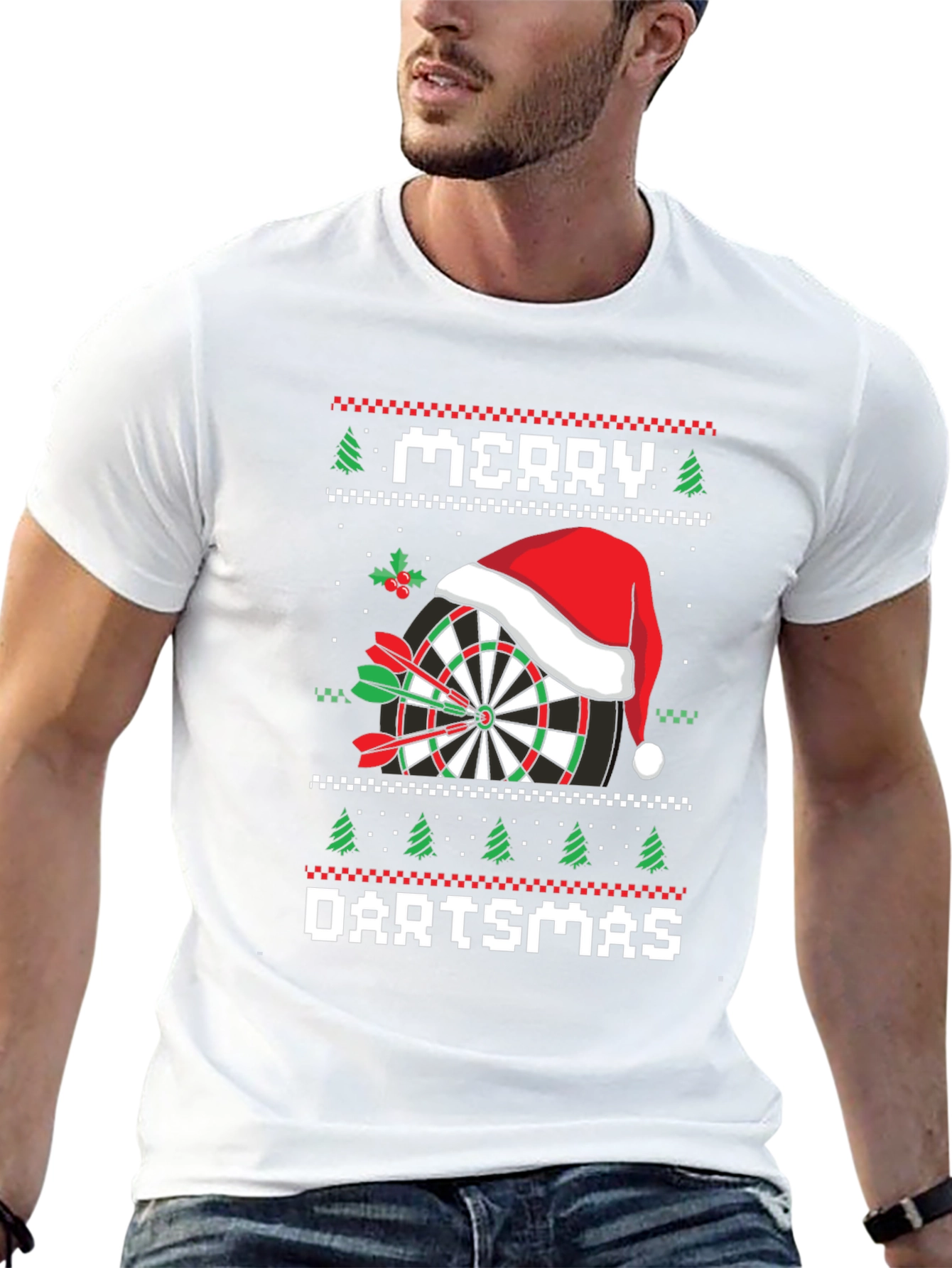 Merry Dartsmas T-Shirt Ugly Christmas Sweater Style
