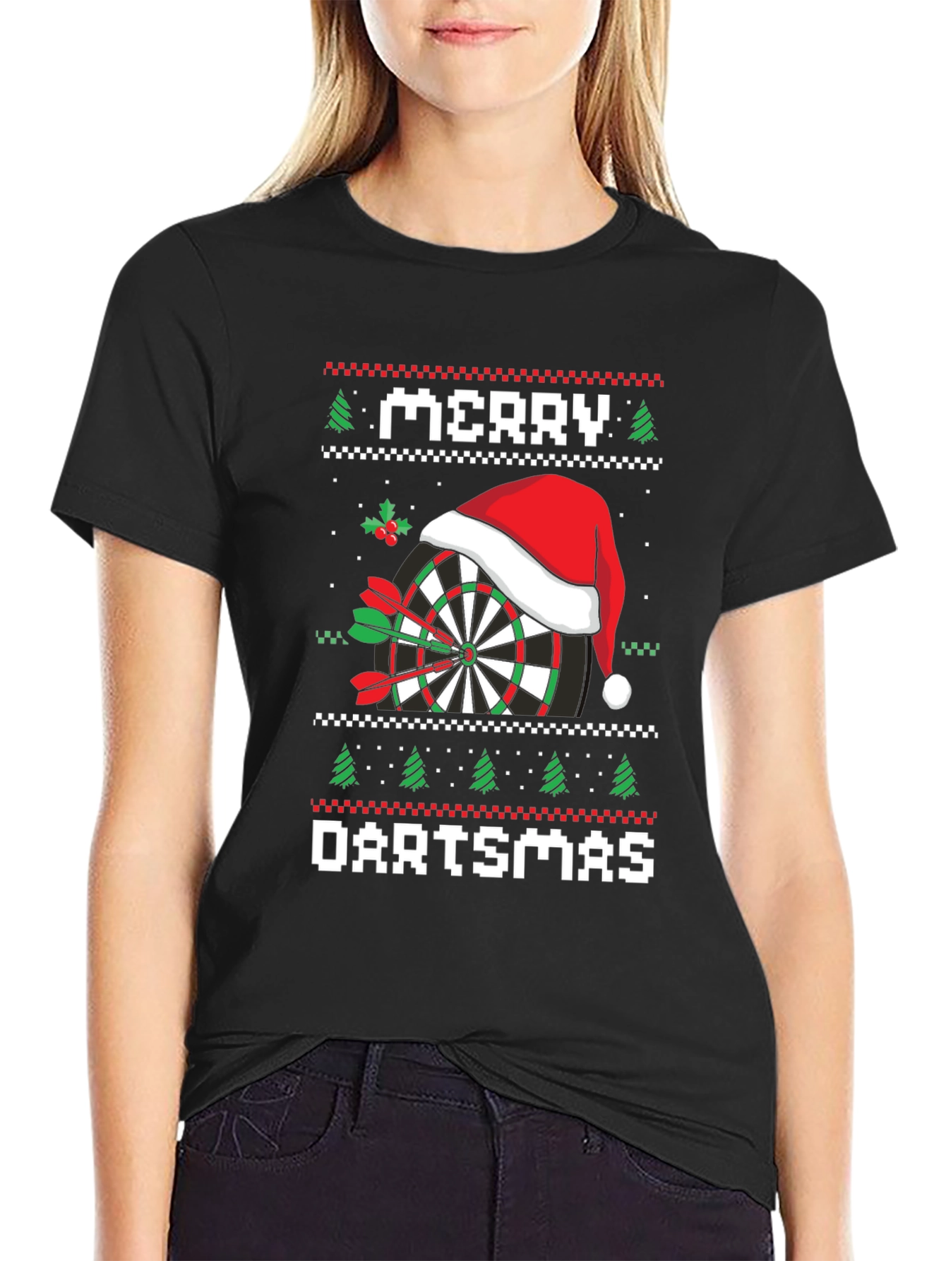Merry Dartsmas T-Shirt Ugly Christmas Sweater Style