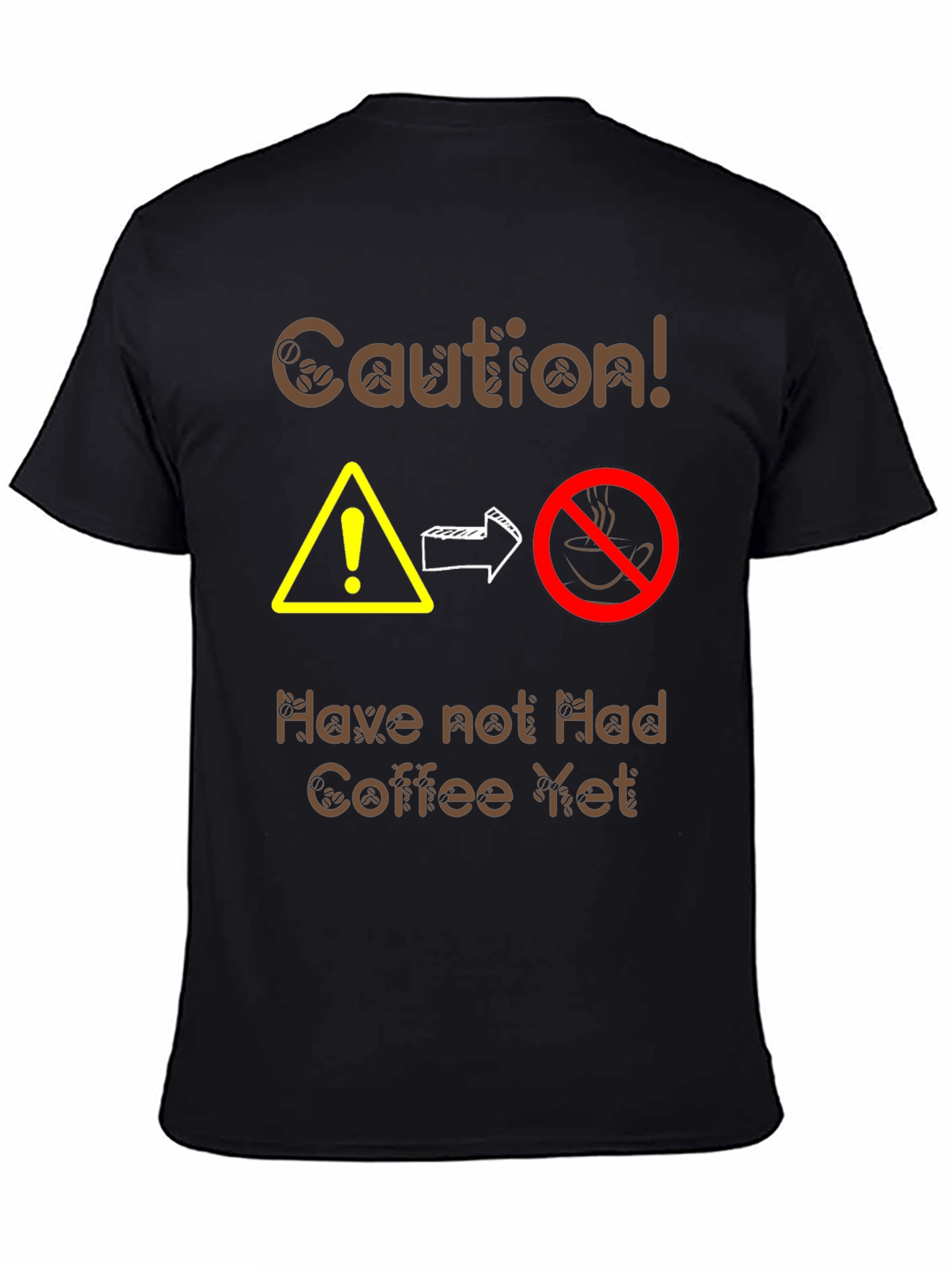 Caution Coffee T-Shirt - Funny Caffeine Warning Tee