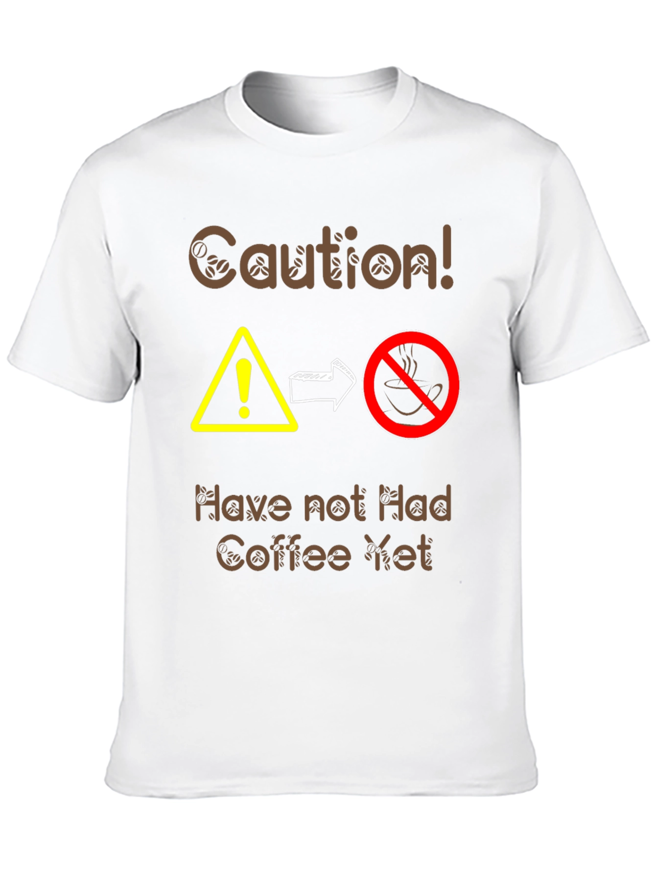 Caution Coffee T-Shirt - Funny Caffeine Warning Tee