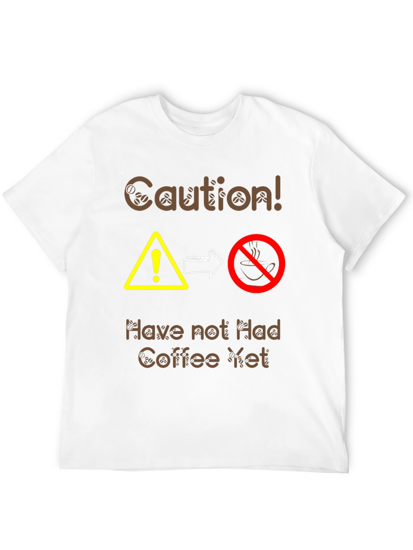 Caution Coffee T-Shirt - Funny Caffeine Warning Tee
